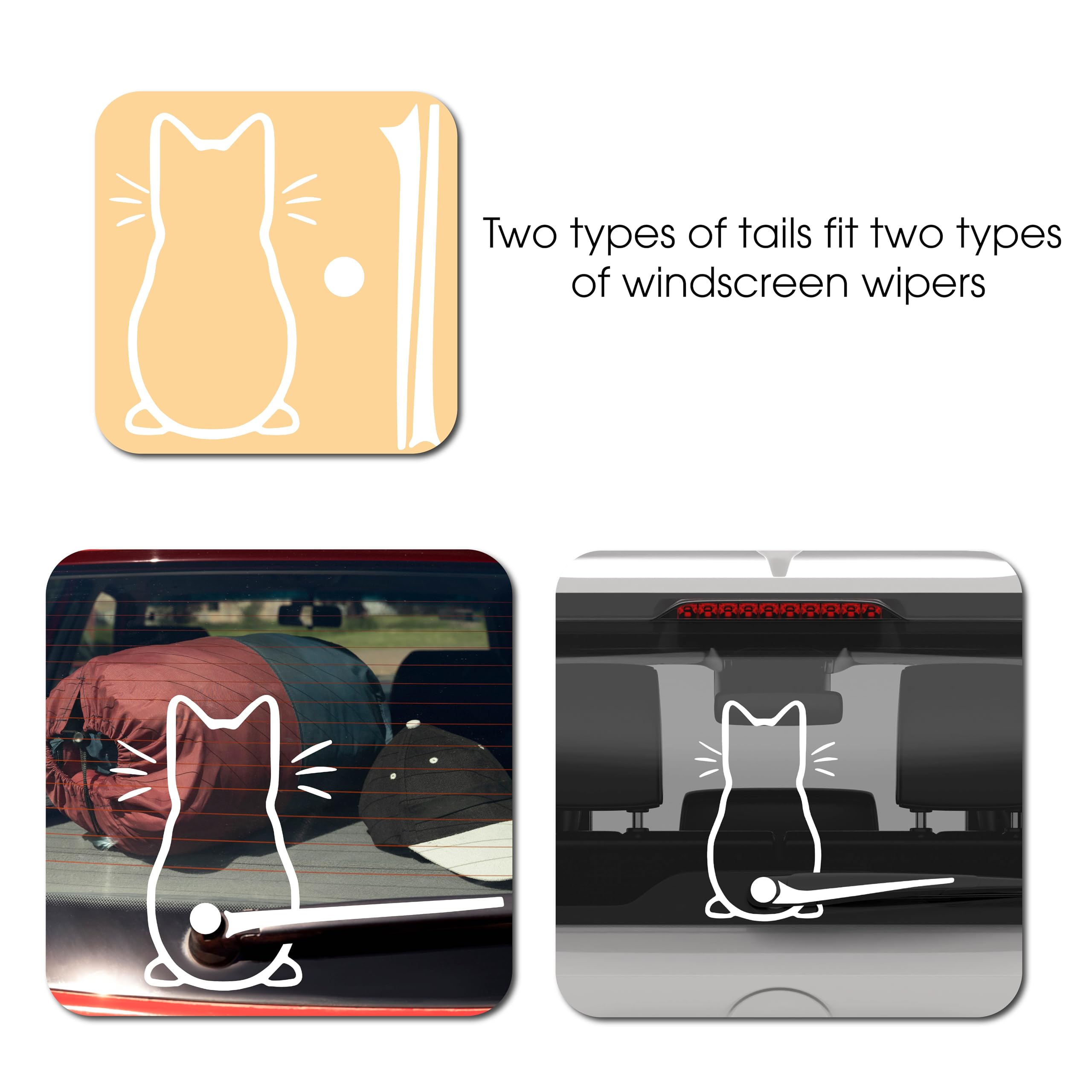 Marsrut Cat Vinyl Art Sticker - Cute White Car Window Decal, Model cat-12.21, Perfect for Laptop & Windshield Decoration