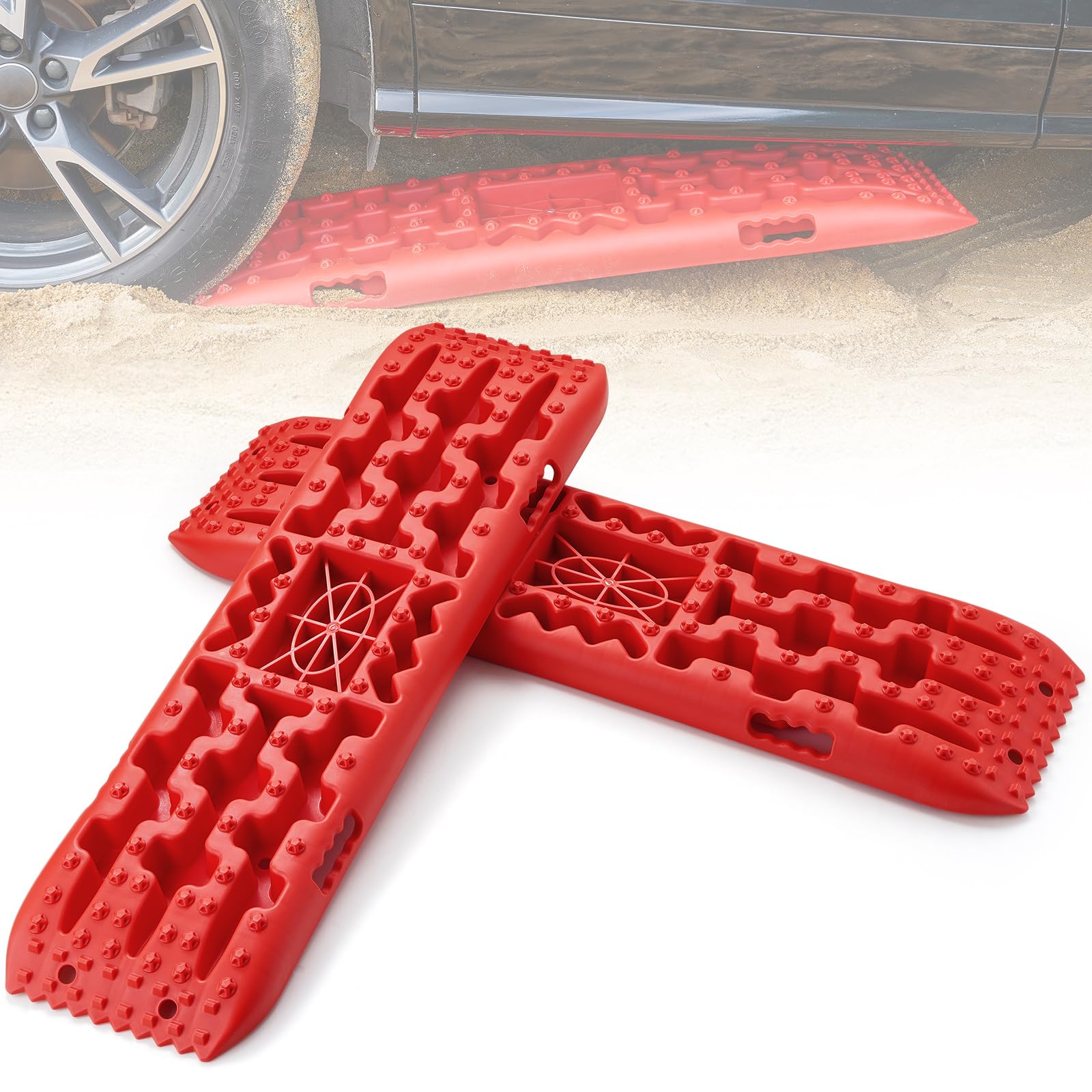 Vevor 10 Ton Traction Boards With Pp Material, Recovery Boards For Off-Road Vehicles/Cars/Pickups/Suvs/Rvs, Pair Tire Traction M