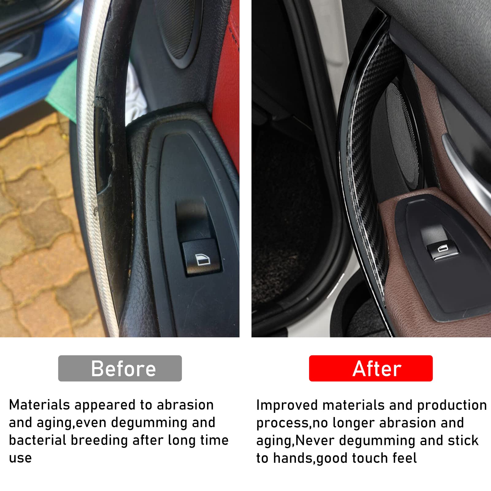 Ttcr-Ii Compatible With Bmw 3 Series F30 Door Handle Covers 4 Series, 2 Pcs Door Handle Wraps Fit Bmw 328I 330I 335I F30/F31 201