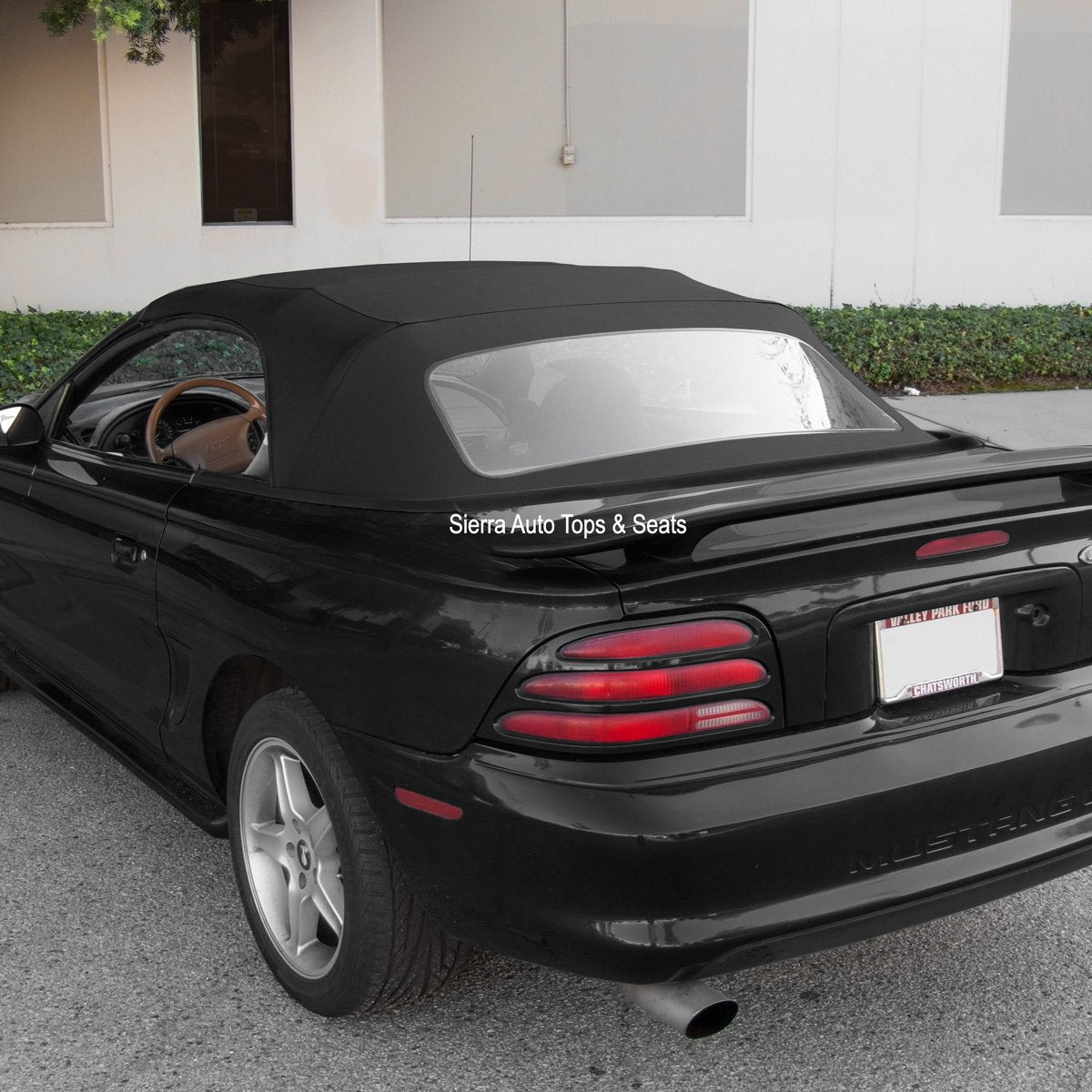 Sierra Auto Tops Convertible Soft Top, Black Vinyl, Fits Ford Mustang 1994-2004, Heavy Gauge Plastic Window