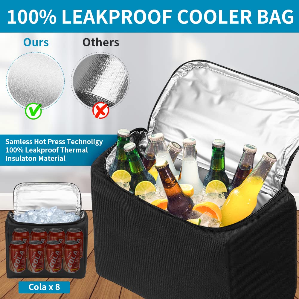 Hanging Car Trunk Organizer With Cooler, Large Pockets, Zippers Detachable Seat Back Waterproof Car Storage Trunk Organizer For Jeeps, Suvs, Black