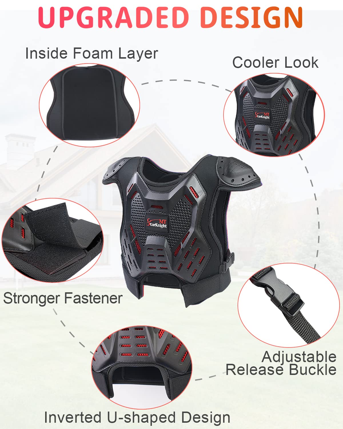 Starknightmt Kids Dirt Bike Gear - Youth Motorcycle Riding Protective Gear Atv Chest Protector Motocross Armor Suit For Boys Gir