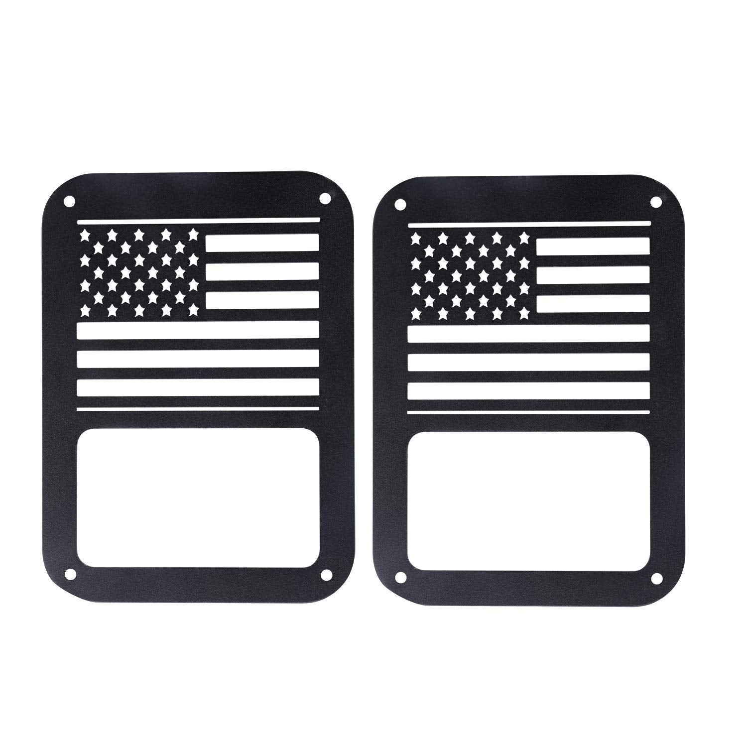 Hooke Road Jk Tail Light Cover Taillight Guard Us Flag Cage Compatible With Jeep Jk Wrangler & Wrangler Unlimited 2007-2018 - Pa