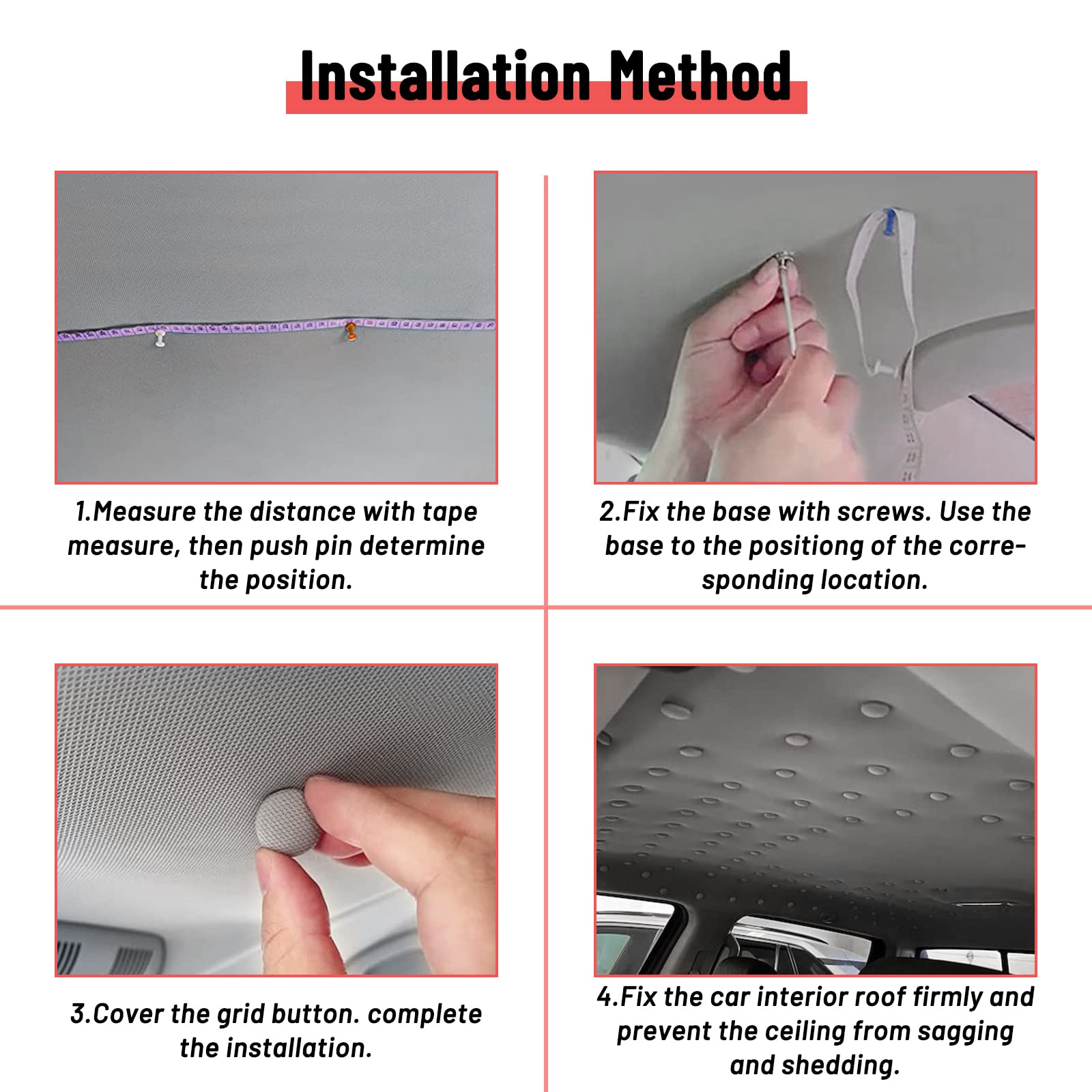 362 pcs Car Roof Repair Rivets Headliner Repair Button Auto Roof Snap Rivets Retainer for Car Roof Flannelette Fixed with Instal