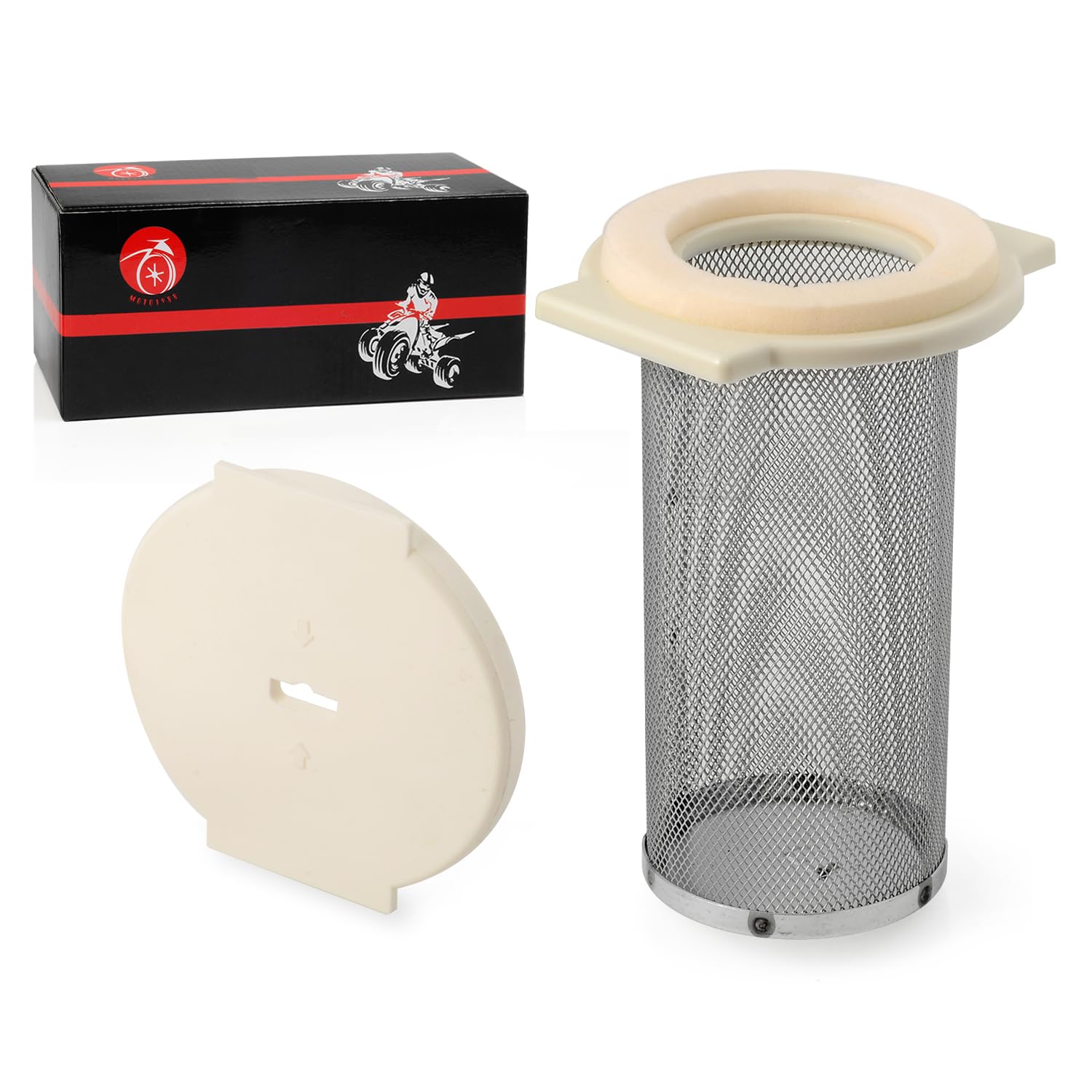 Air Filter Cage Guide & END CAP For Yamaha Big Bear 350 Moto-4 250 350 Timberwolf 250 YFB250 1987-2000 Kodiak 400 1993-1999 1YW-