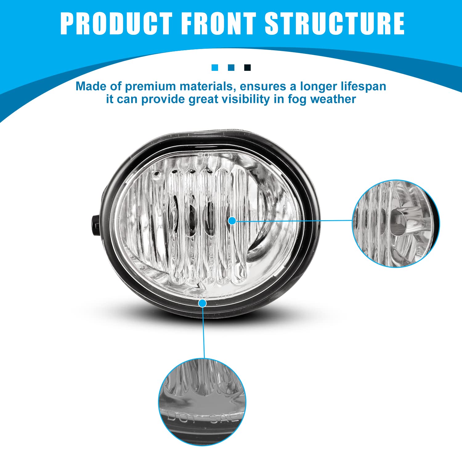 Cpw Fog Lights Compatible With [2003 2004 2005 2006 2007 2008 Toyota Matrix/Pontiac Vibe] Driving Fog Lights + Switch + Wiring K