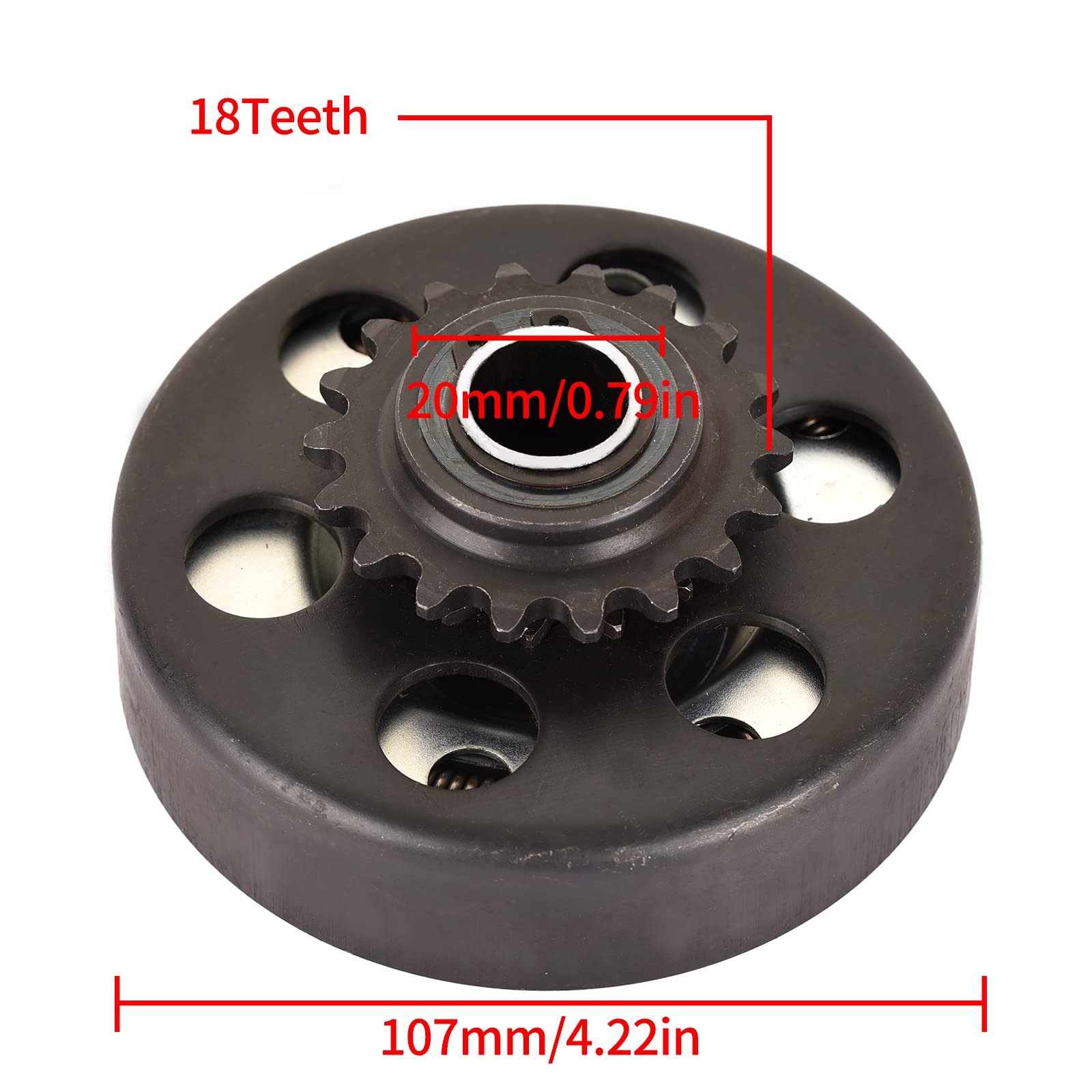 Carkio Go Kart Centrifugal Clutch 18 Tooth 3/4" Bore #35 Chain for Mini Bikes & Go Kart Racing