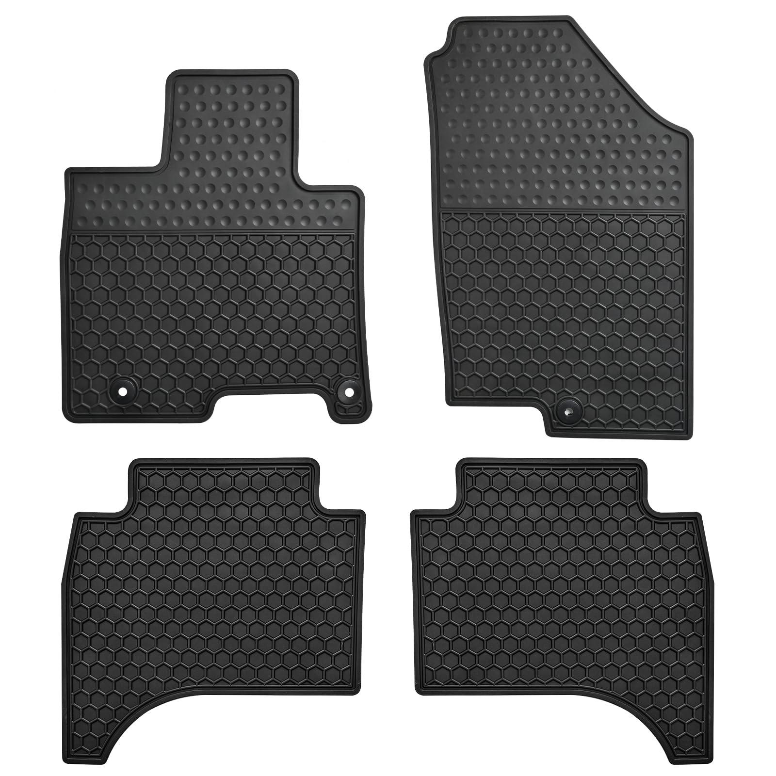 Megiteller Car Floor Mats Custom Fit for Hyundai Santa Cruz 2025 2024 2023 2022 Odorless Washable Heavy Duty Rubber (All Weather