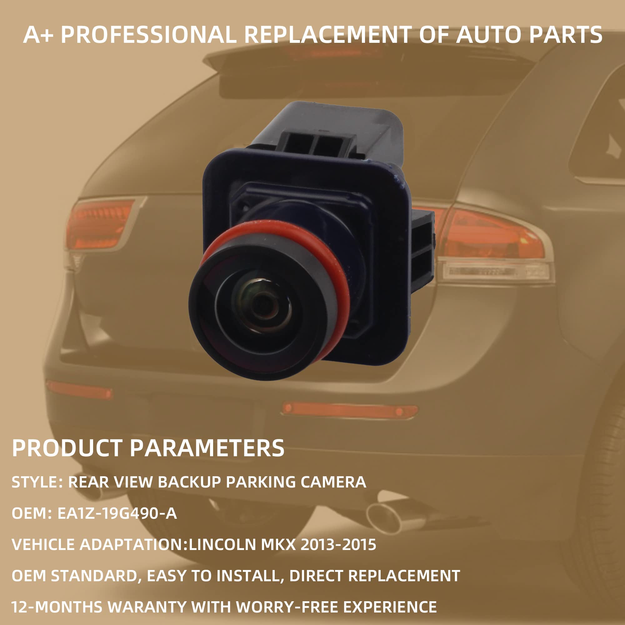 Dasbecan Rear View Park Assist Backup Camera Replacement Compatible With Lincoln Mkx 2013 2014 2015 Replaces# Ea1Z-19G490-A Da1Z