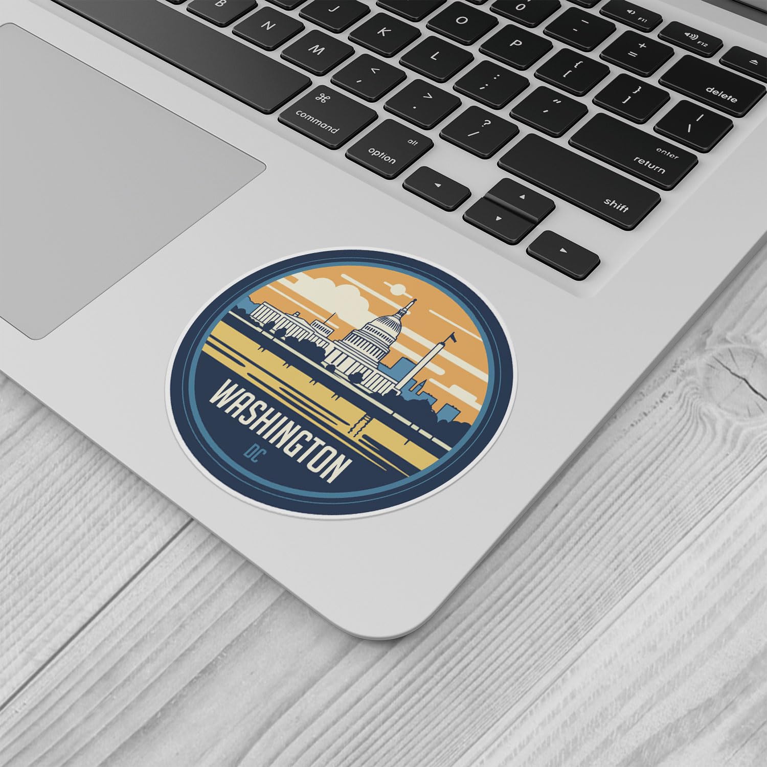 Washington City Sticker - Waterproof Vinyl Decal for Car Bumper, Laptop, Water Bottle, Wall, and Window, Size - 5'' Longer Side
