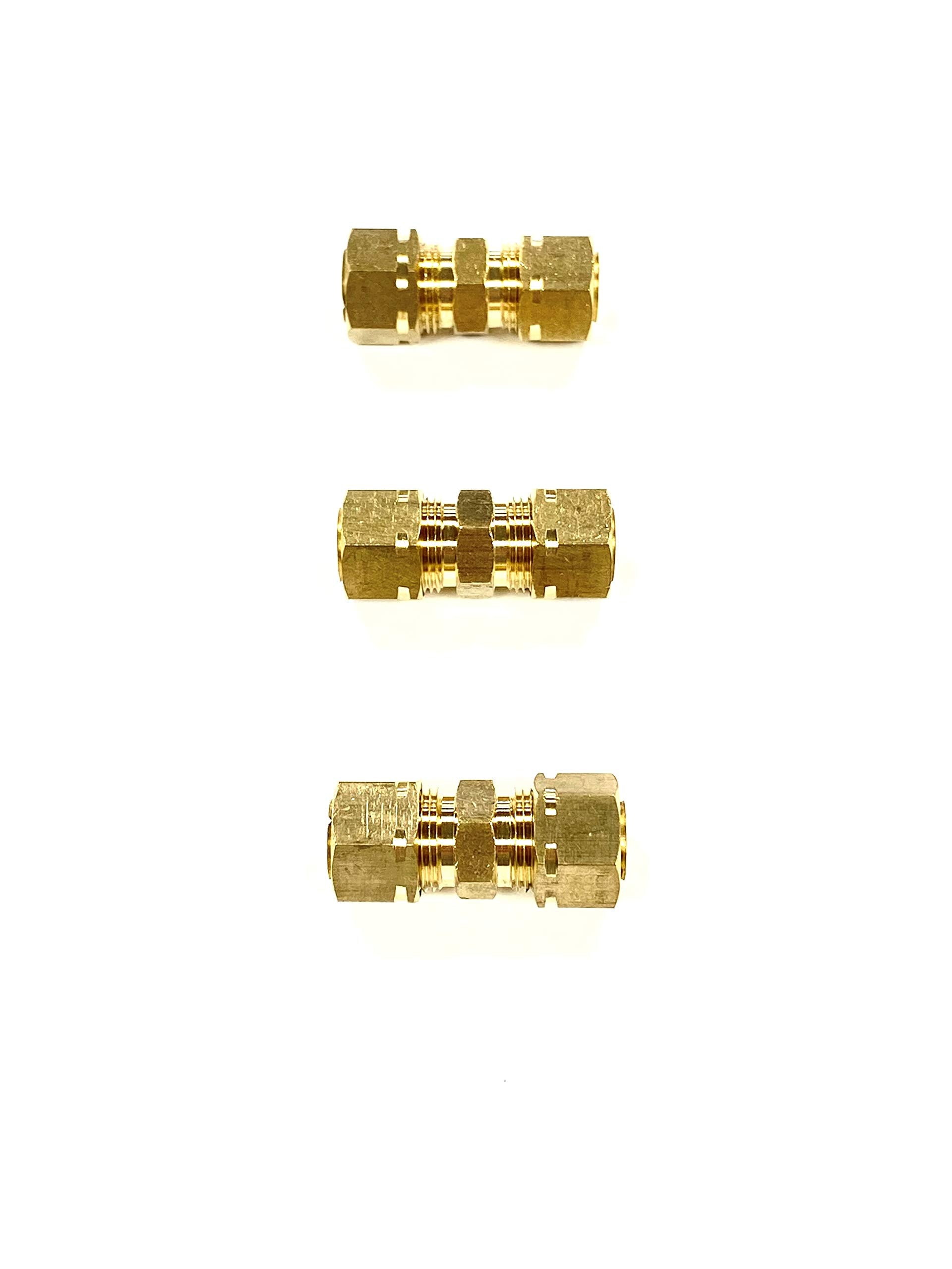 The Stop Shop Brass 10Mm Compression Union (Pack Of 3)