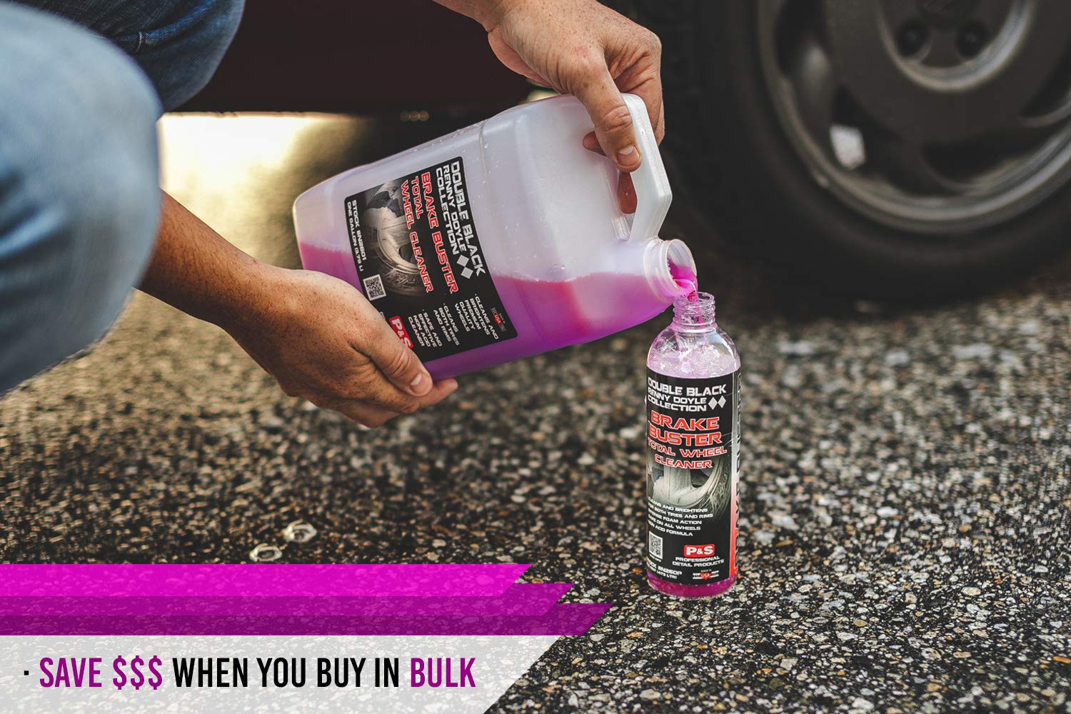 P & S Professional Detail Products Brake Buster Wheel Cleaner - Non Acid, 1 Gallon, Purple, Model 13 - Removes Brake Dust & Dirt