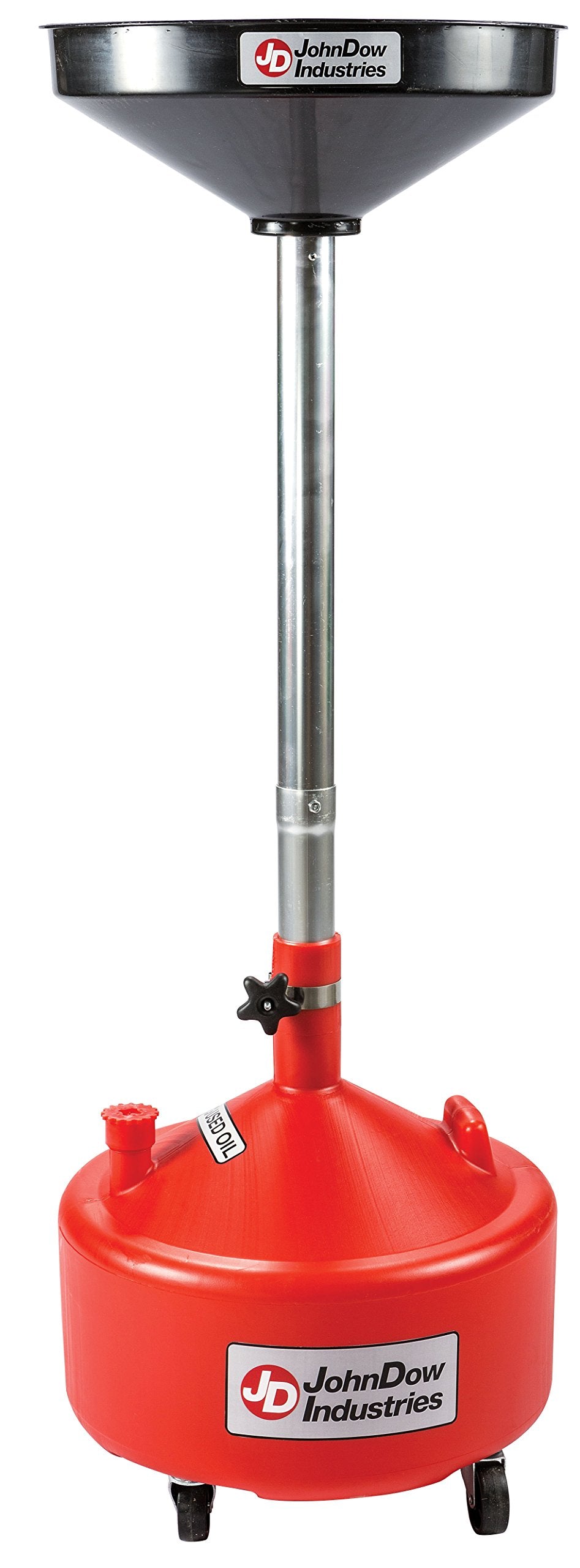 Johndow Industries Jdi-8Dcp 8 Gallon Poly Portable Economy Oil Lift Drain, Jdi-8Dcp For Changing Oil, Adjustable Height 48 In. To 67 In, With Wheels For Easy Maneuverability Around The Shop.