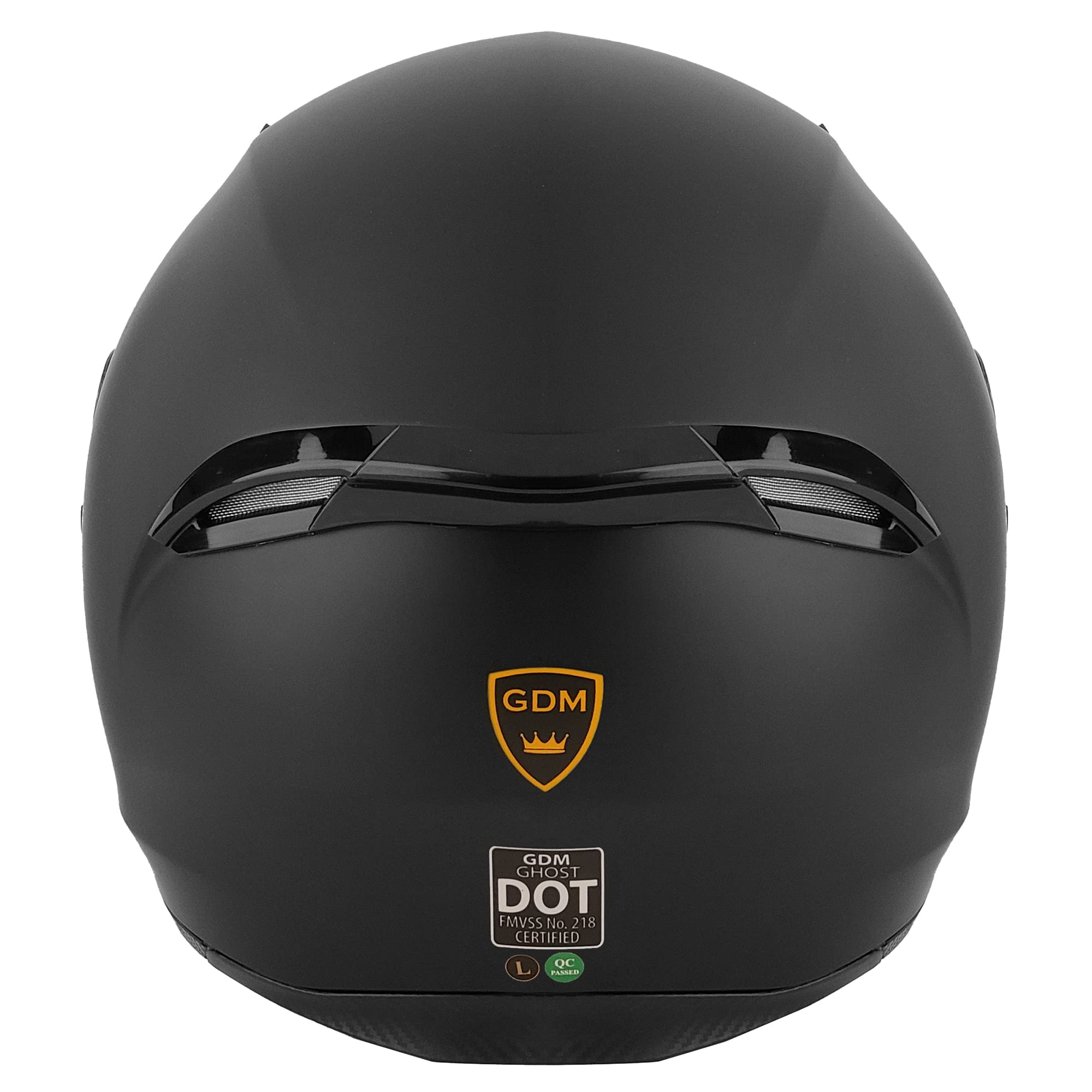 Gdm Ghost Full Face Motorcycle Helmet - Matte Black, Small (Clear & Tinted Shields)