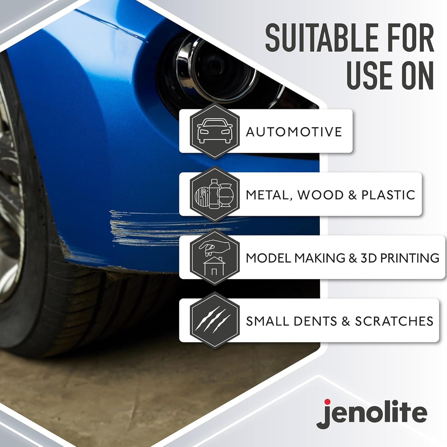 Jenolite Primer Filler Aerosol Paint | Yellow | Flexible Primer With High Filling Properties | Fills Small Dents & Scratches For