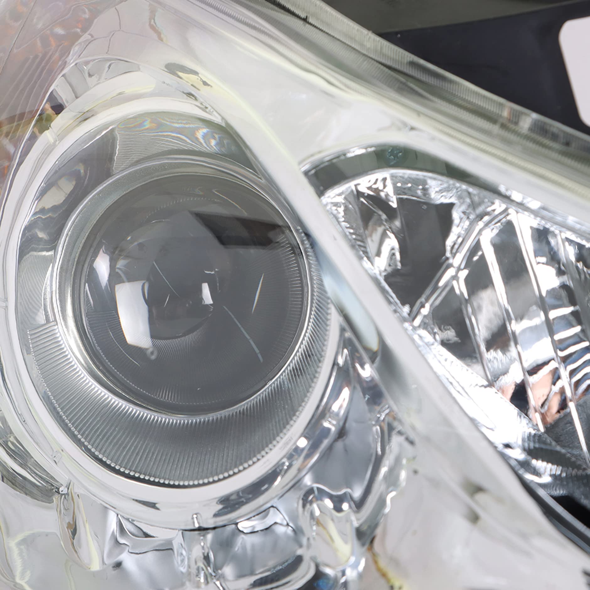 GENRICS Headlights Headlamp Replacement for 2011-2014 Hyundai Sonata Projector Headlight Clear Lens Amber Corner Pair Left and R