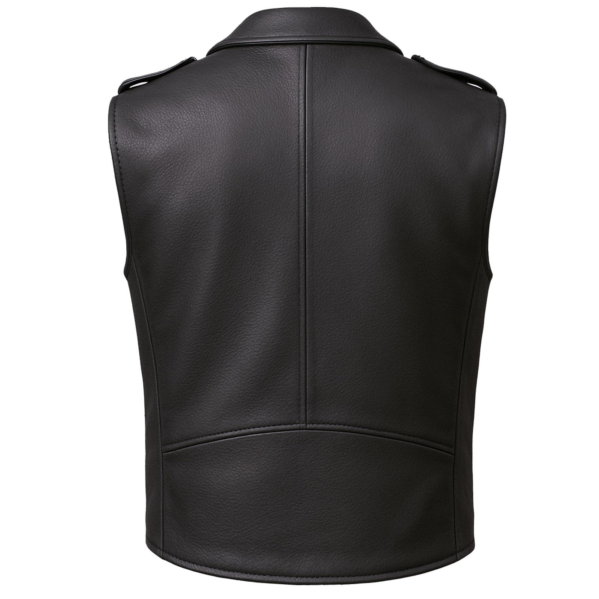 Men'S Classic Cowhide Leather Motorcycle Biker Vest Concealed Carry Gun Pockets Stylish Vintage Club Riding Cruiser Touring Fash