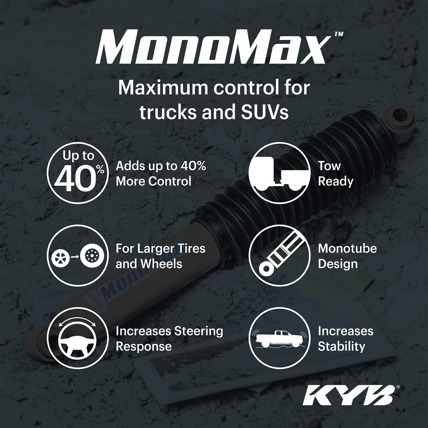 Kyb 565129 Monomax Gas Shock, Red