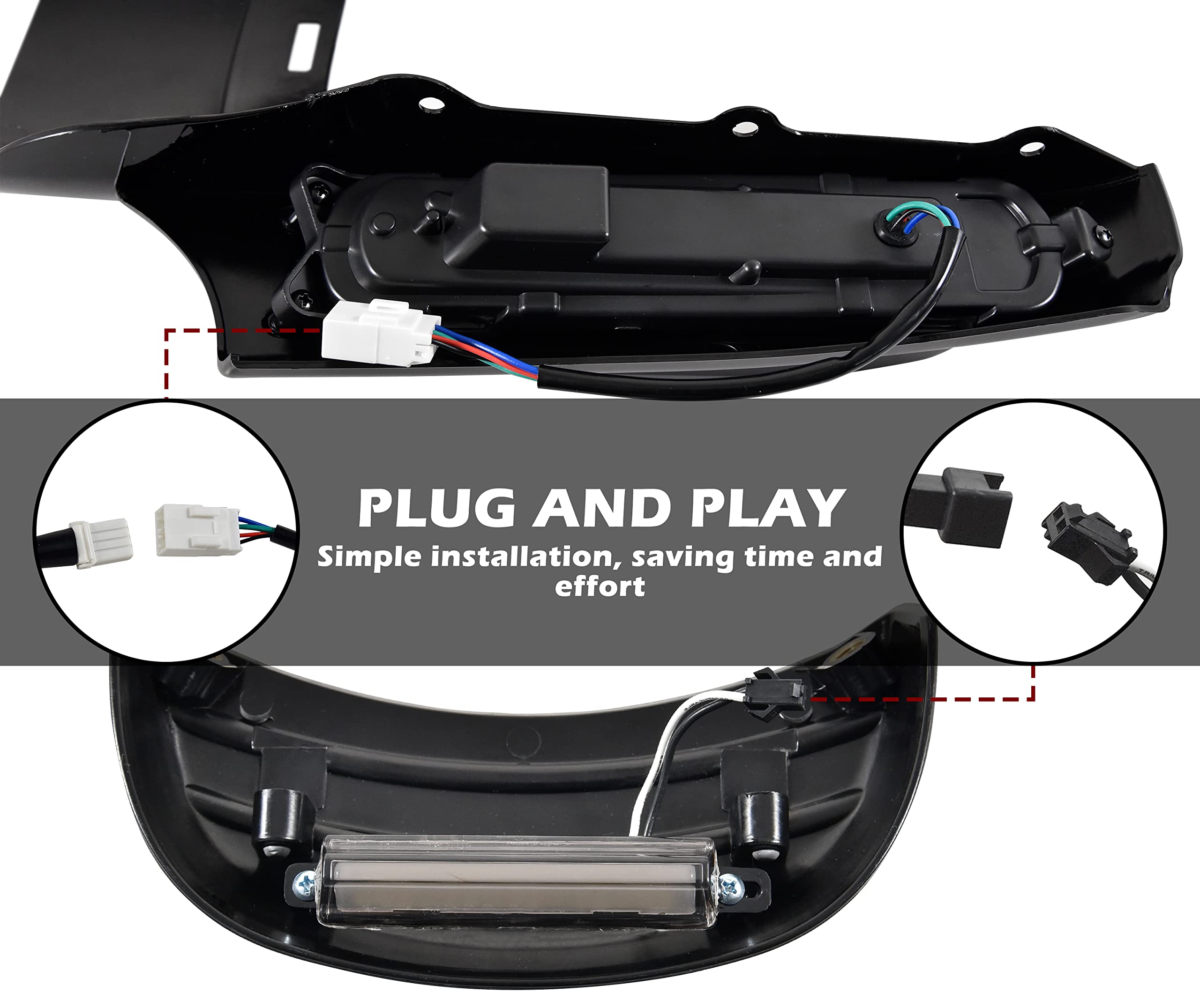VEISUTOR LED Rear Fender Fascia Kit for Harley Road Glide 2014-2023, Model VST-010103-37, with Brake Running Turn Signal Lights