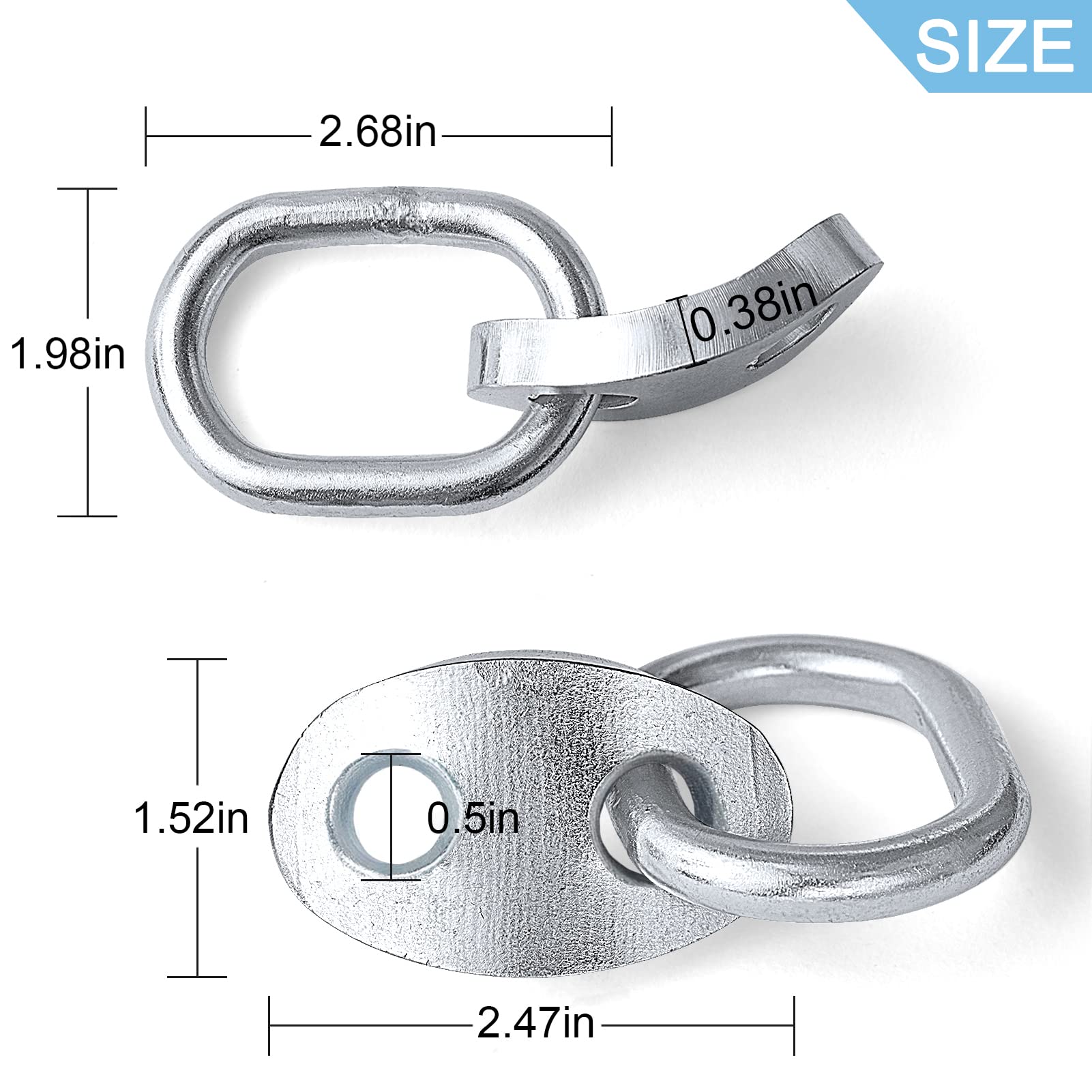 Novino 7100 Engine Lifting Bracket Set,5,500 Lb Capacity Engine Lift Bracket Kit For Use With Load Levelers And Slings-2Sets,Sil