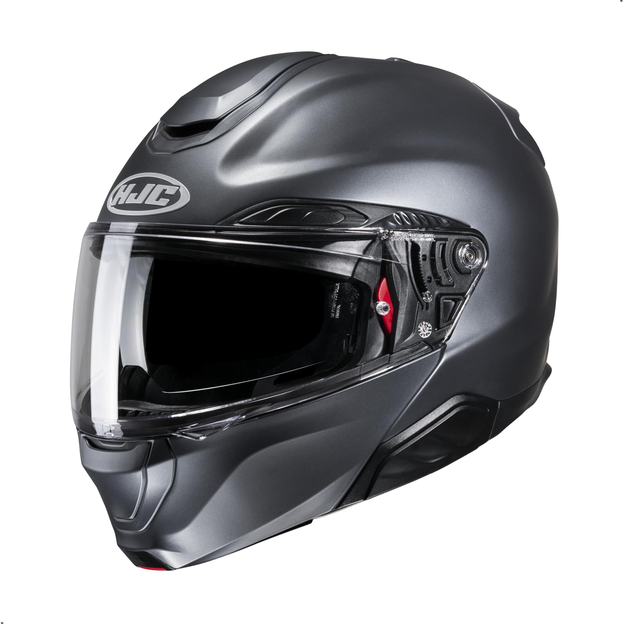 HJC RPHA 91 Solid Modular Motorcycle Helmet with HJ-37 Pinlock Shield, DOT Approved (Semi Flat Anthracite, Large)