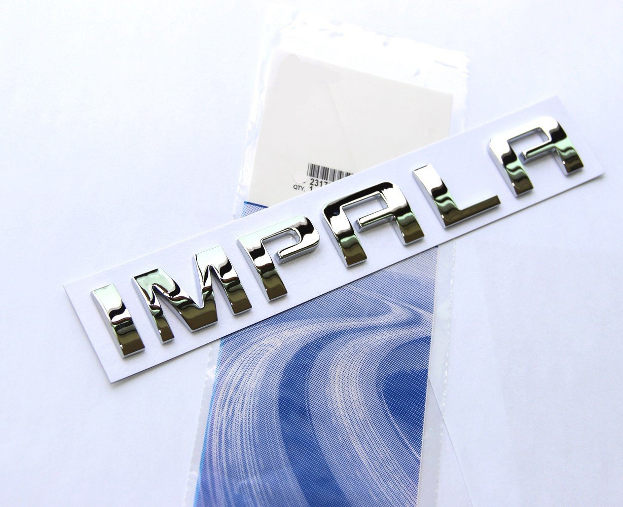 Yoaoo 2X Oem Impala Nameplate Letter Emblems 3D Logo Badges Glossy For Impala Chrome 22743583