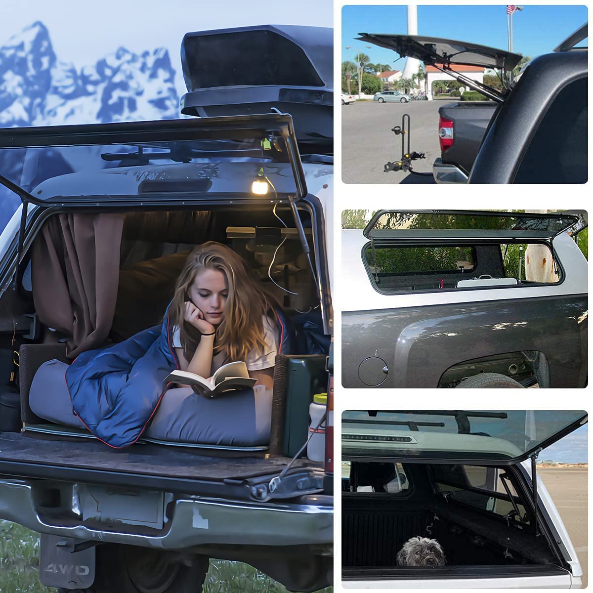 Vepagoo C1623833 18.15 Inch 100 Lb Gas Strut Shock Spring Lift Support For Leer Are Atc Camper Shell Topper Rear Window Truck Ca