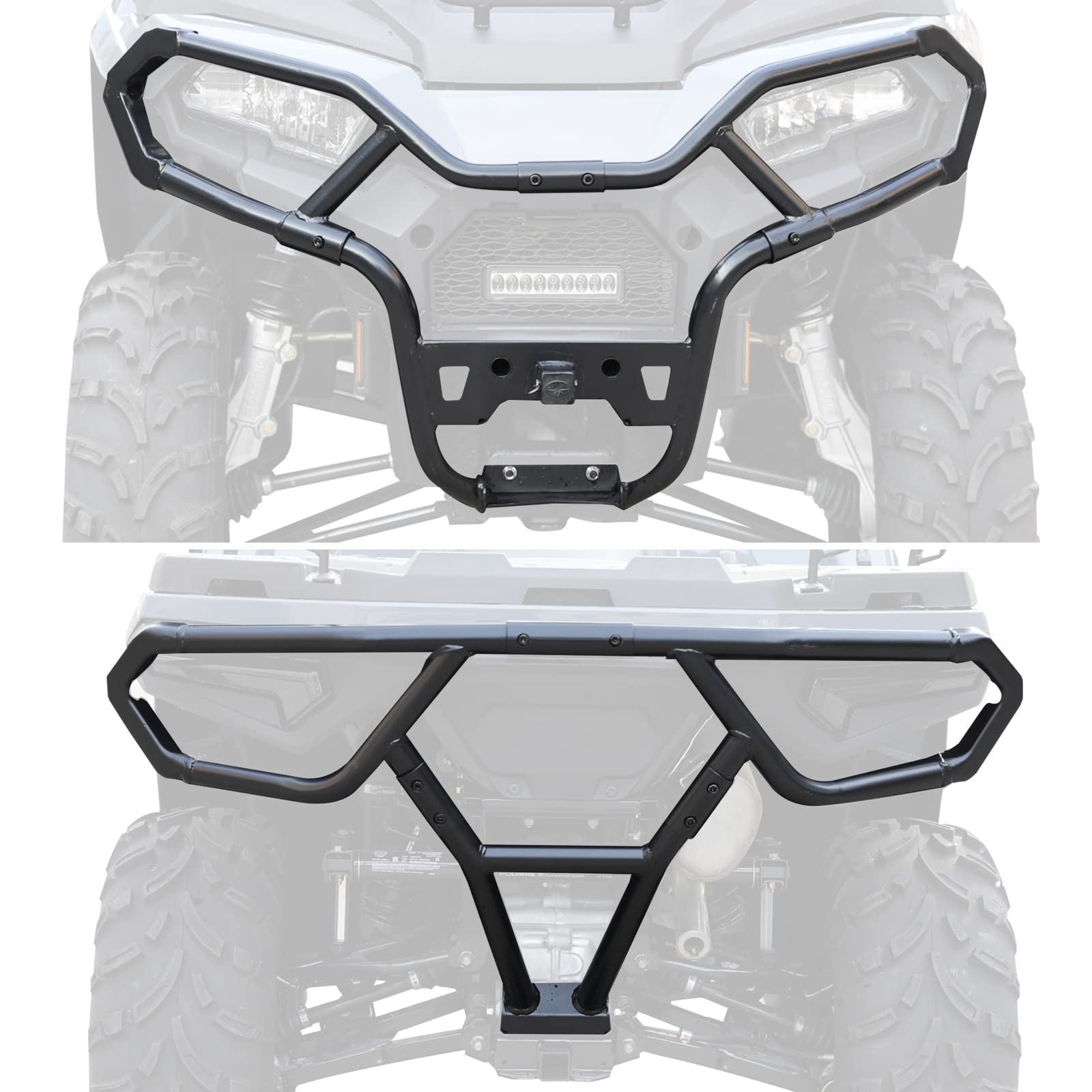 A & UTV PRO Rear Rack Extender for Polaris Sportsman 570 450 H.O. 2021 2022 2023 2024, Heavy Duty Steel ATV Back Luggage Rack Ex