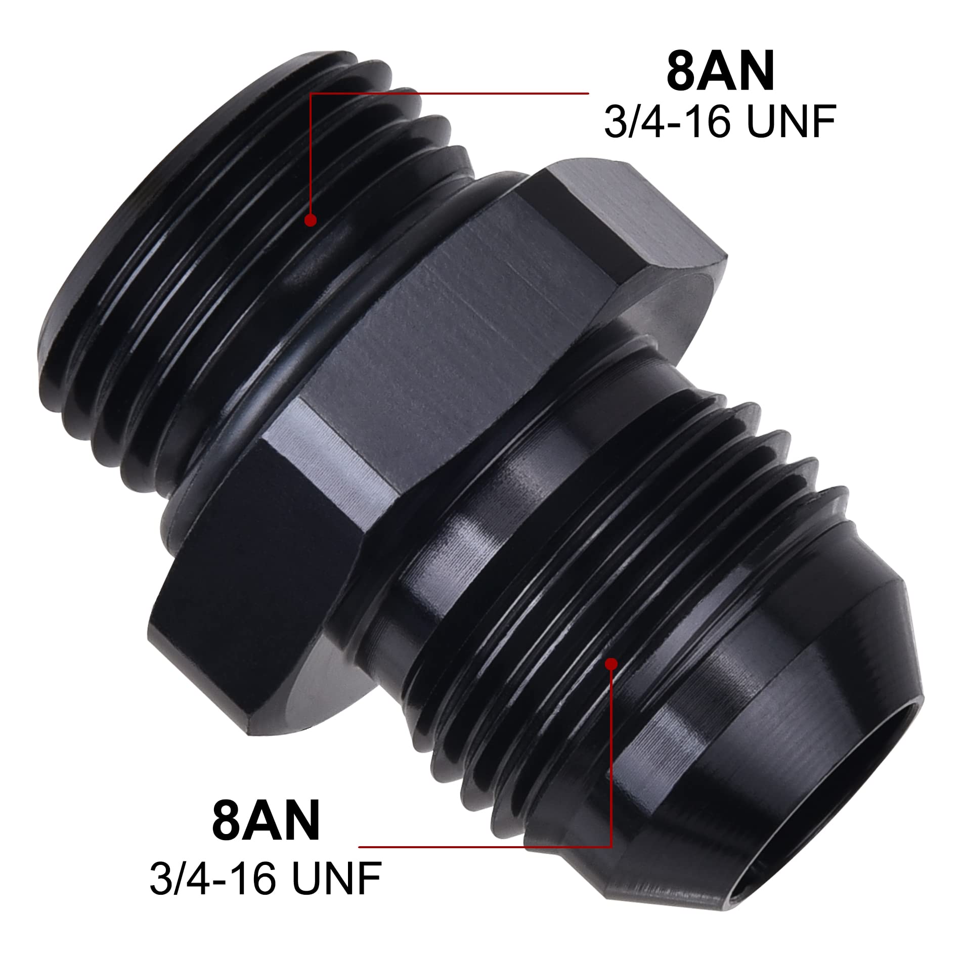 Evil Energy 8An Flare To An8 Orb Male O-Ring Fitting Adapter 4Pcs