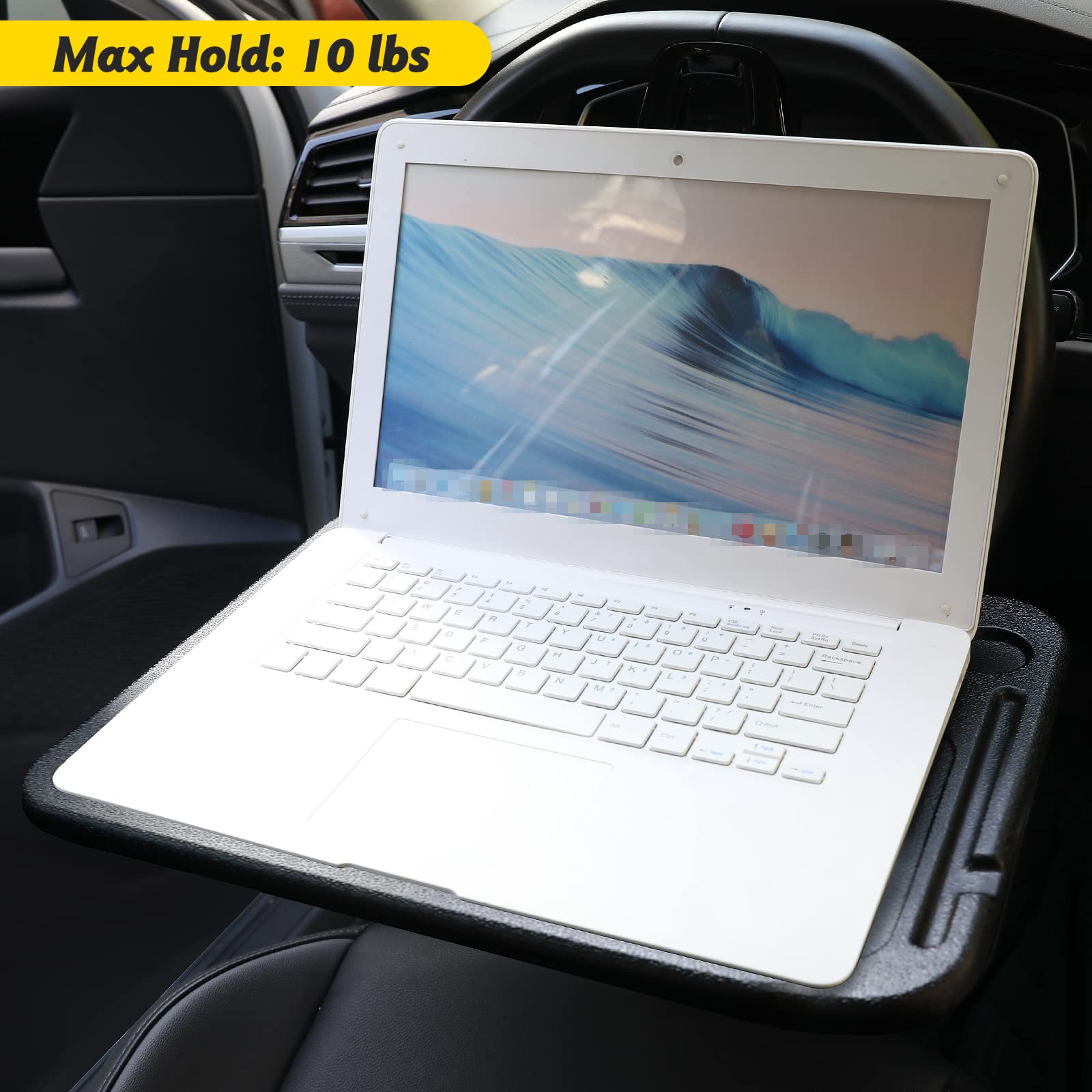Cutequeen Car Eatinglaptop Steering Wheel Desk (Black,16.62A X 11.1A (2 In 1))