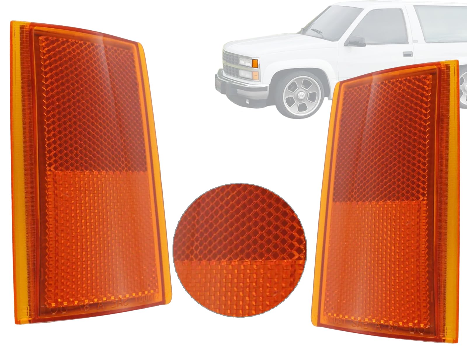 Auto Parts Avenue APA Replacement Upper Side Marker Reflector 1988 1989 1990 1991 1992 1993 C K 1500 2500 3500 Suburban Blazer P
