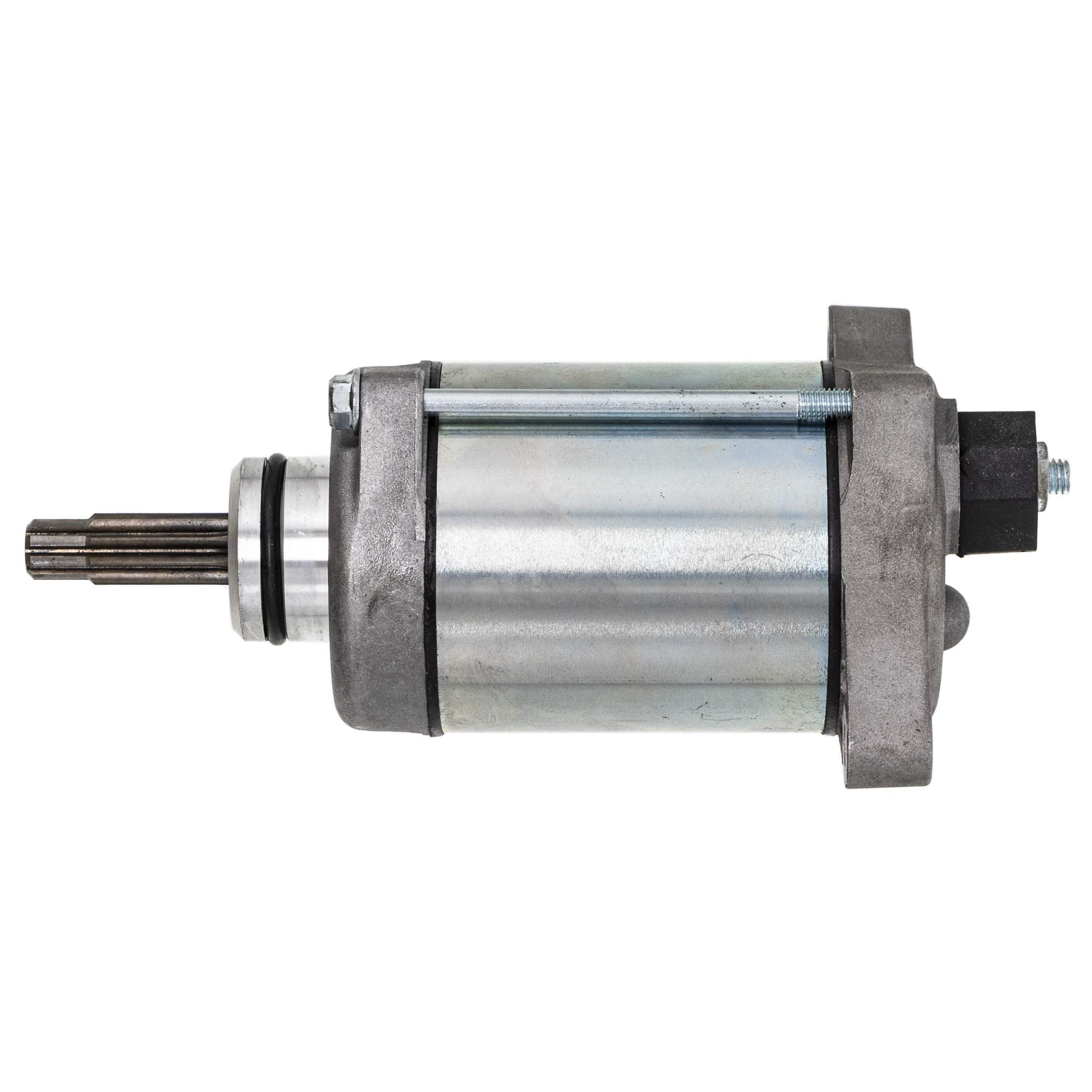 NICHE High Torque Starter Motor Assembly for Honda FourTrax Foreman Rancher 420 Pioneer 500, Model 31200-HP5-601, Gray, Metal