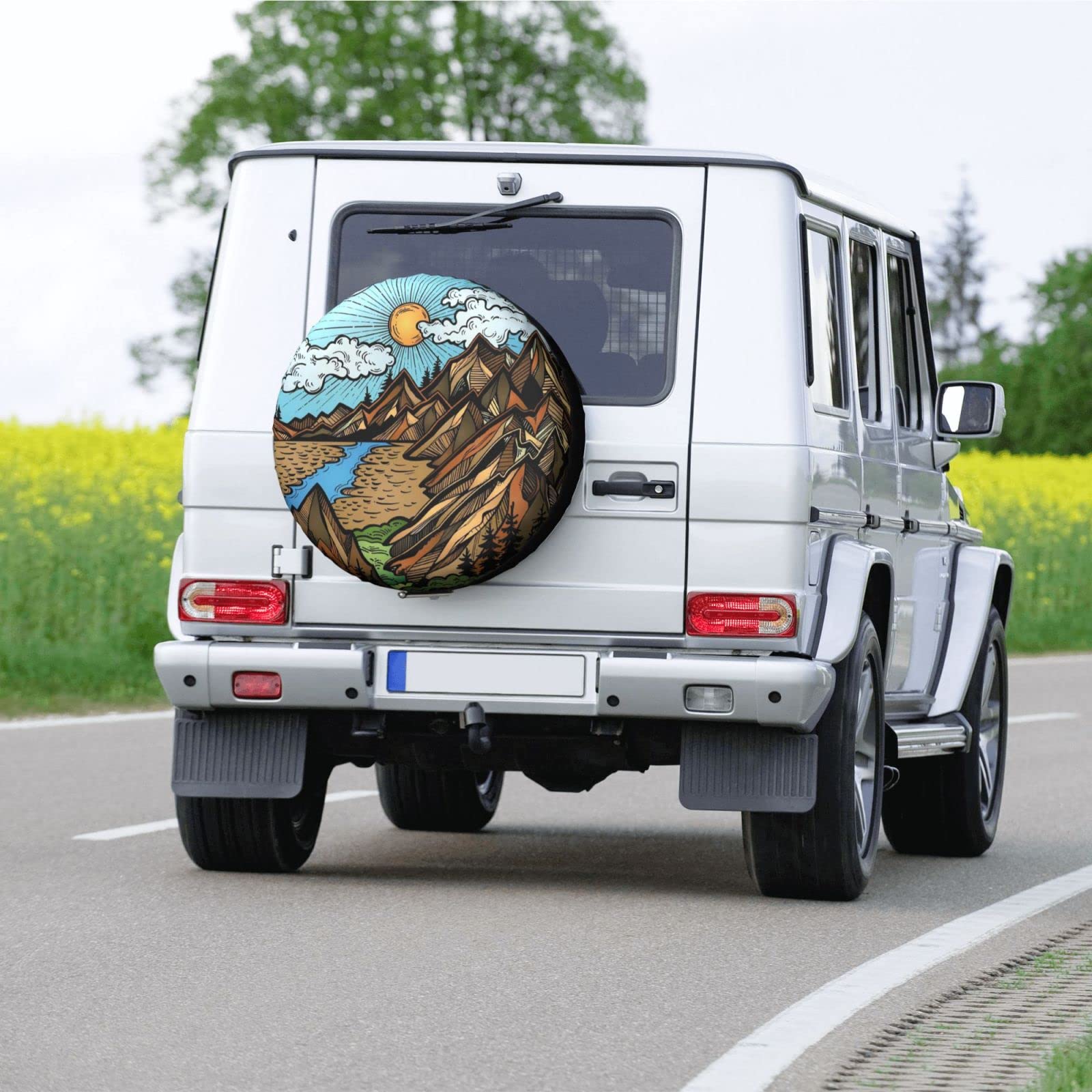 Gwomo Mountain Is Calling Vintage Spare Tire Cover Weatherproof Wheel Protectors Universal Fit For Trailer Rv Suv Truck Camper T