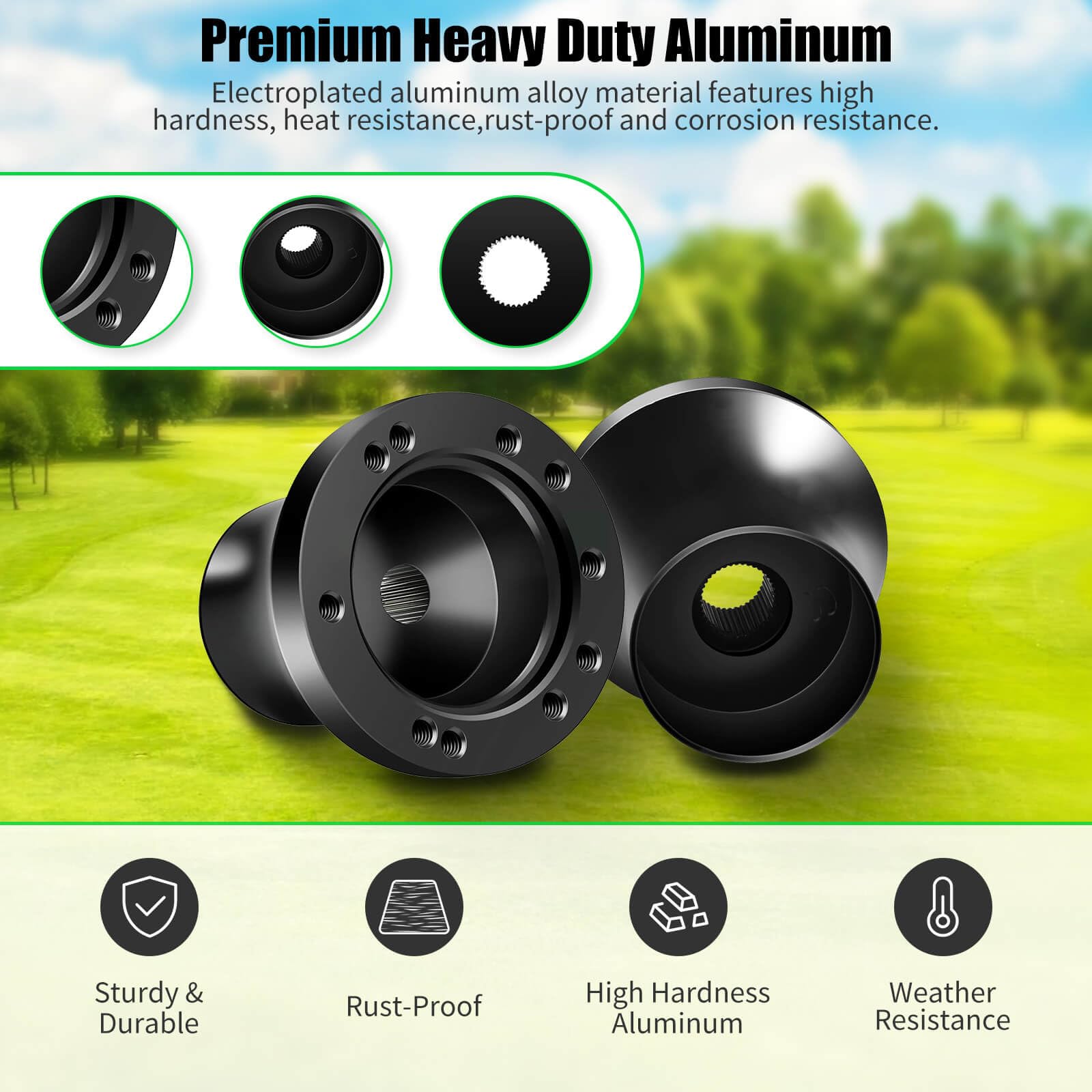 Leapgo Club Car Ds Golf Cart Steering Wheel Adapter Golf Steering Wheel Adapter For Club Car Ds Golf Cart Mounting Adapter(Black