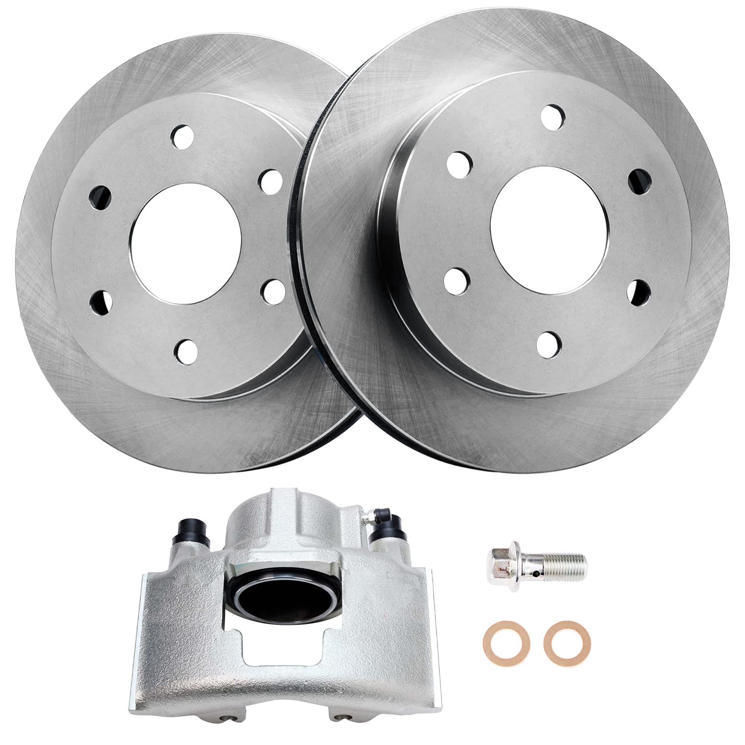 Detroit Axle - Front Brake Kit for K1500 K2500 Pickup Suburban Chevy Tahoe Blazer Cadillac GMC Yukon Escalade, Disc Brake Rotors