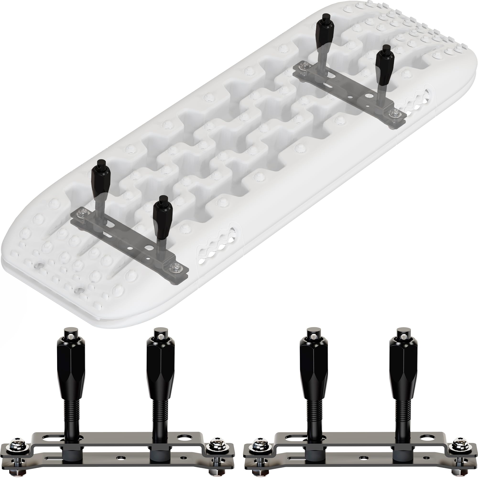 ALL-TOP Recovery Board Mount Kit - Adjustable Steel Bracket for Roof Rack & Cargo Basket - Universal Fit, Model ATTM-BRK