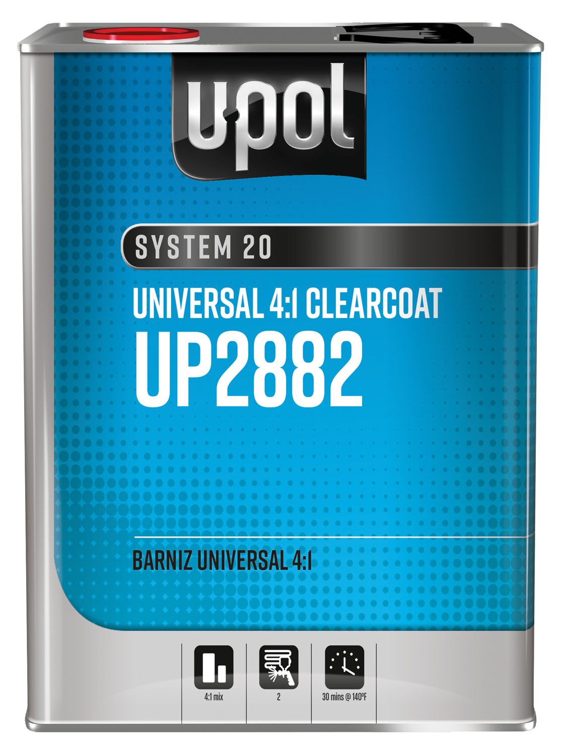 U-POL 4:1 Universal Clearcoat, 8 lbs, Clear, Model UP2882