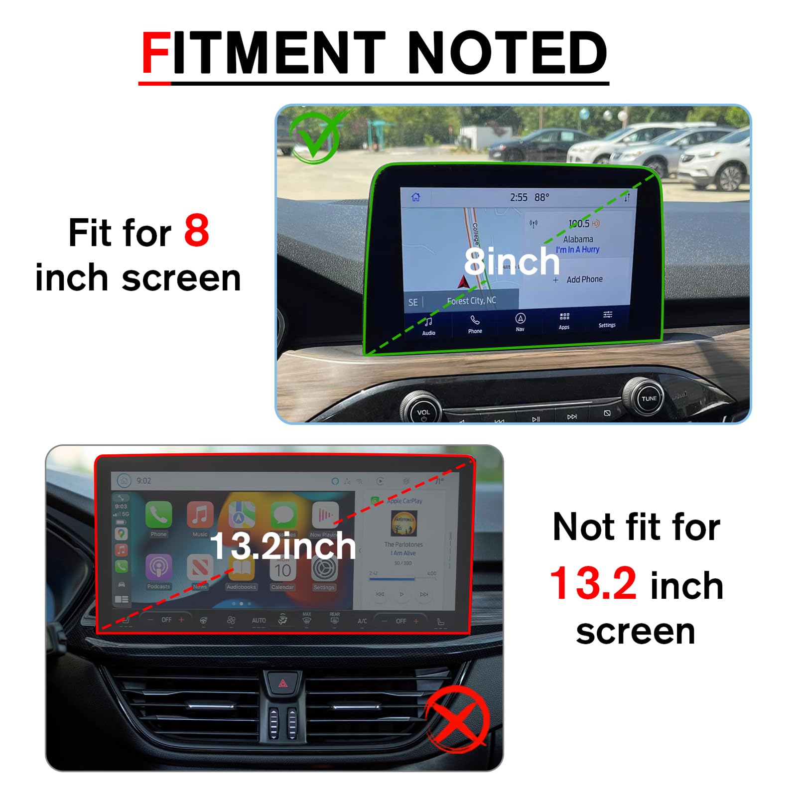 Carwiner Center Console Dash Storage Tray For 2020-2024 2025 Ford Escape Accessories Console Dashboard Organizer With Cellphone