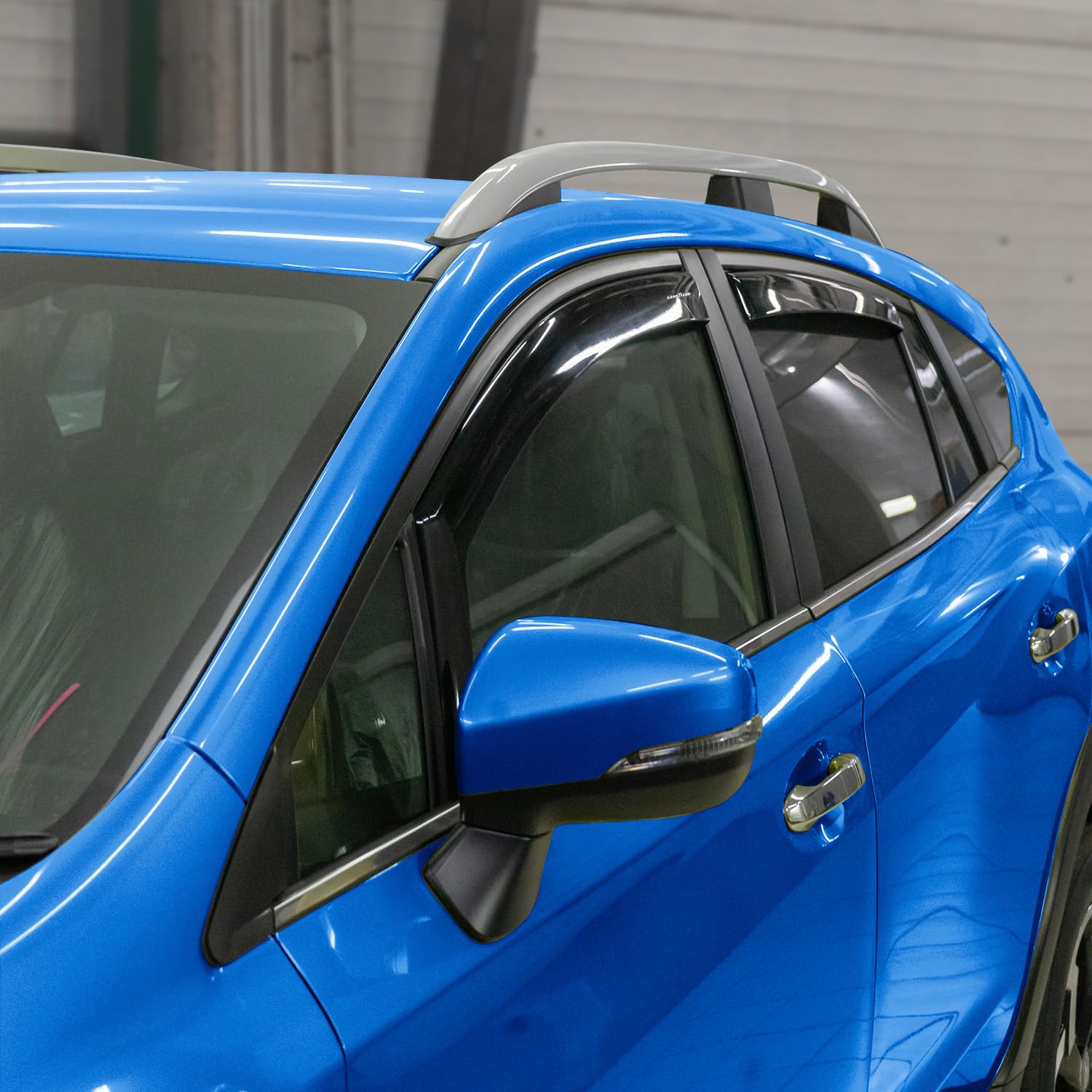 Goodyear Window Deflectors for Subaru XV Crosstrek/Impreza 2017-2023, Polycarbonate Rain Guards, Model GY003477, 4 pcs