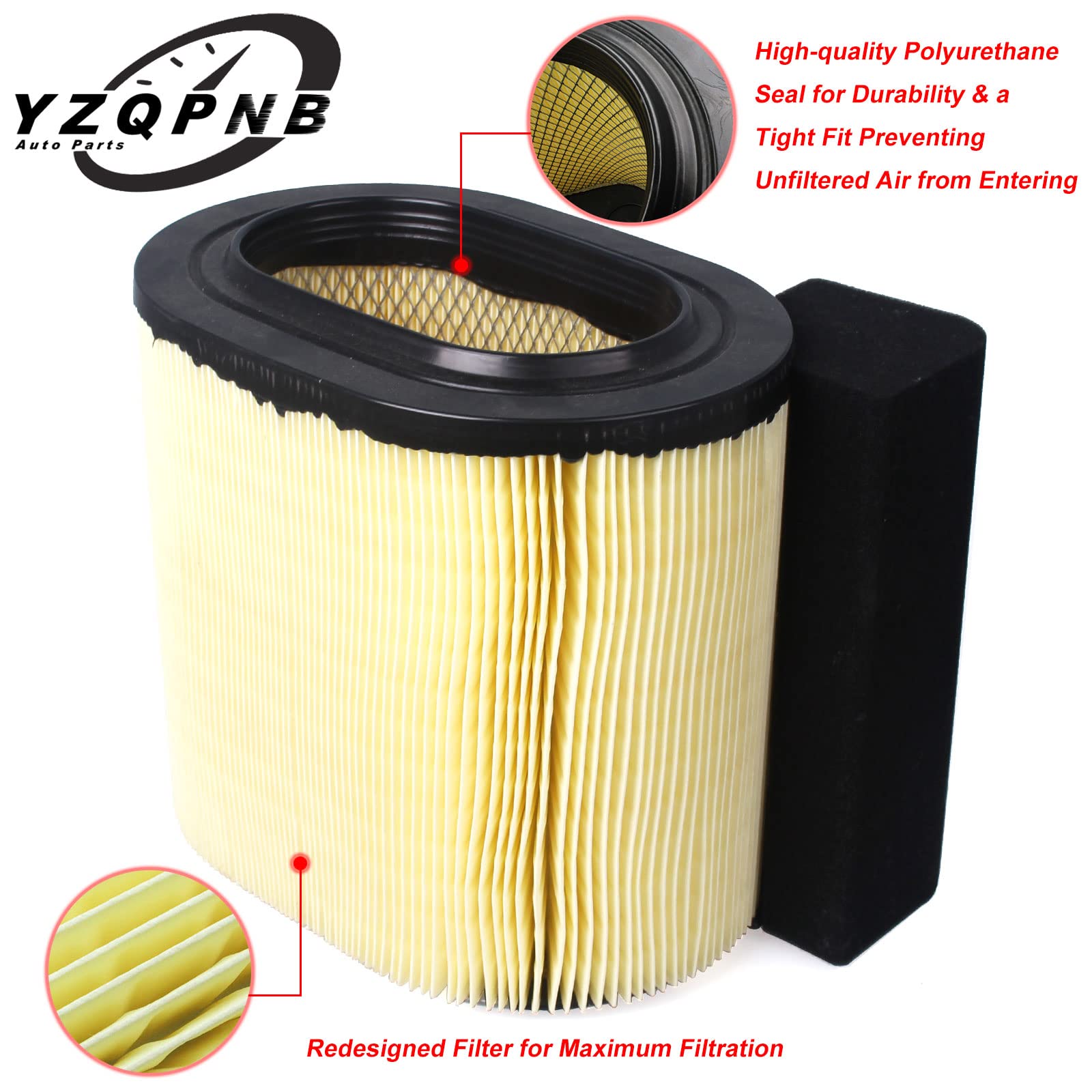 YZQPNB Air Filter Element Assembly FA1927 Compatible with 2017 2018 2019 Ford F250 F350 F450 F550 Super Duty 6.7L V8 Powerstroke