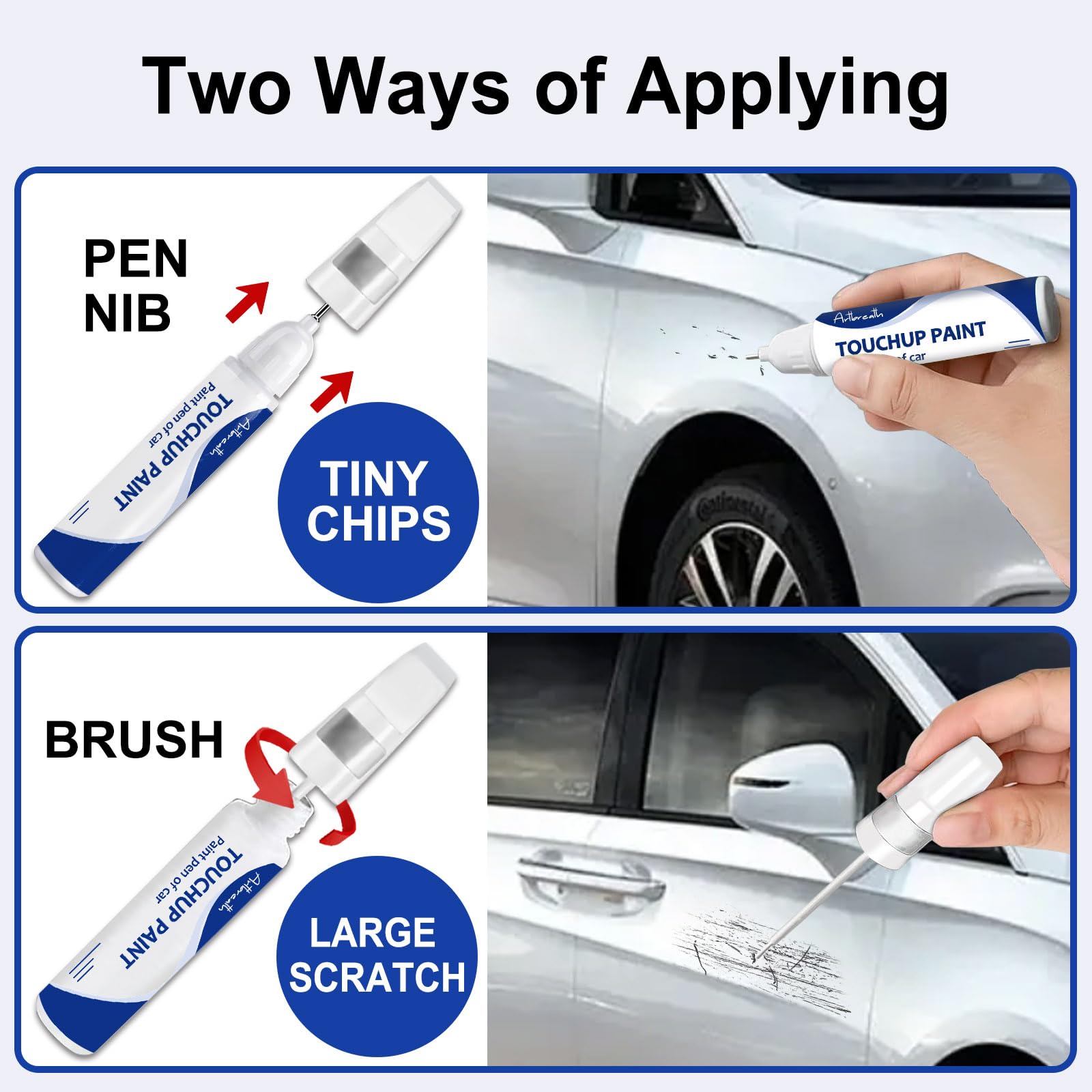 Jet Black Mica(41W) Touch Up Paint for Mazda-Exact Match-Chips and Nicks Car Paint Scratch Repair Kit Automotive Paint Pen for C