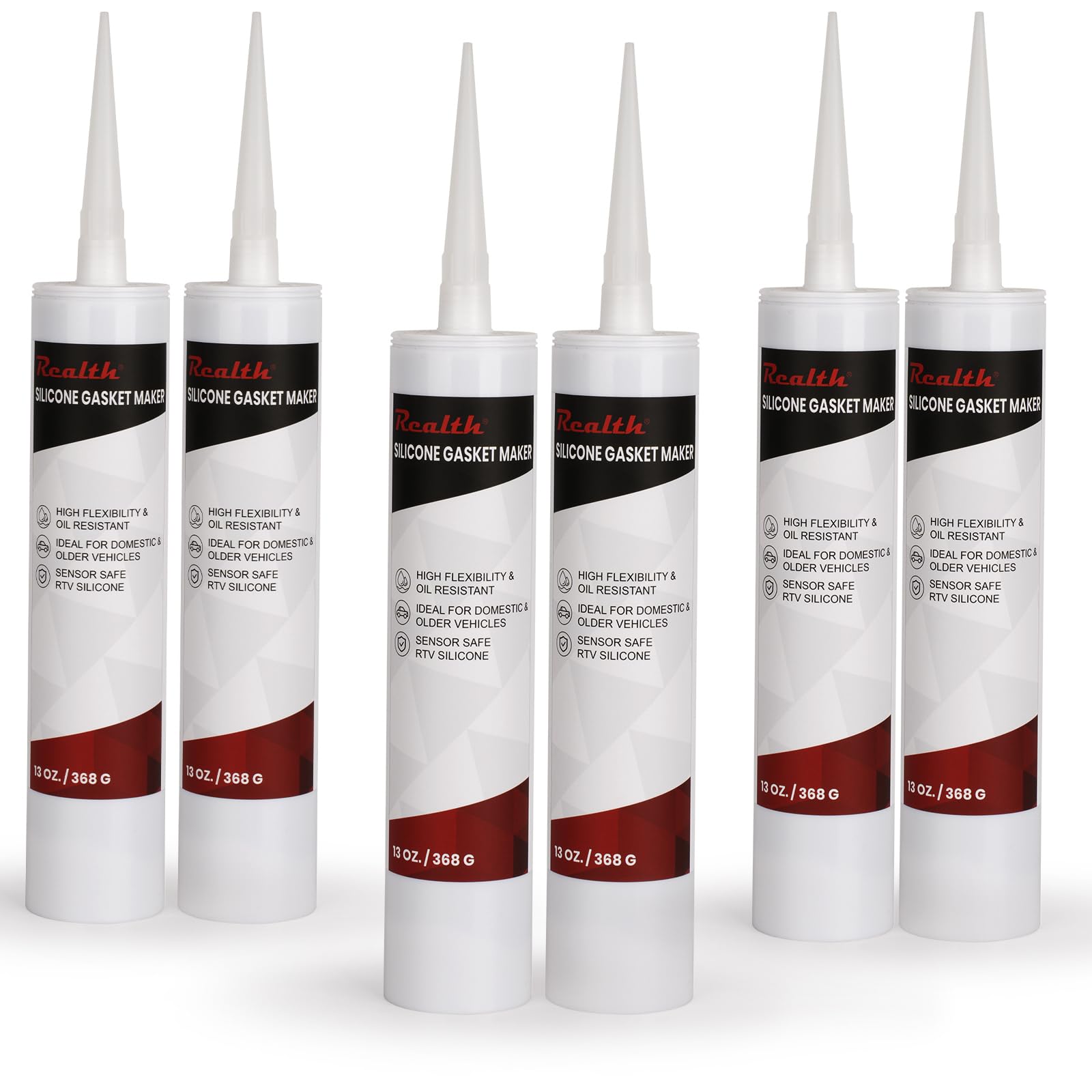 Rtv Silicone Gasket Maker Black, High Temperature Gasket Sealer 13 Oz., Resistance Sealant High Strength Flange Sealing For Auto