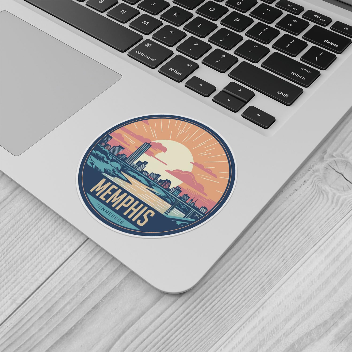 Memphis City Sticker - Waterproof Vinyl Decal for Car Bumper, Laptop, Water Bottle, Wall, and Window, Size - 3'' Longer Side