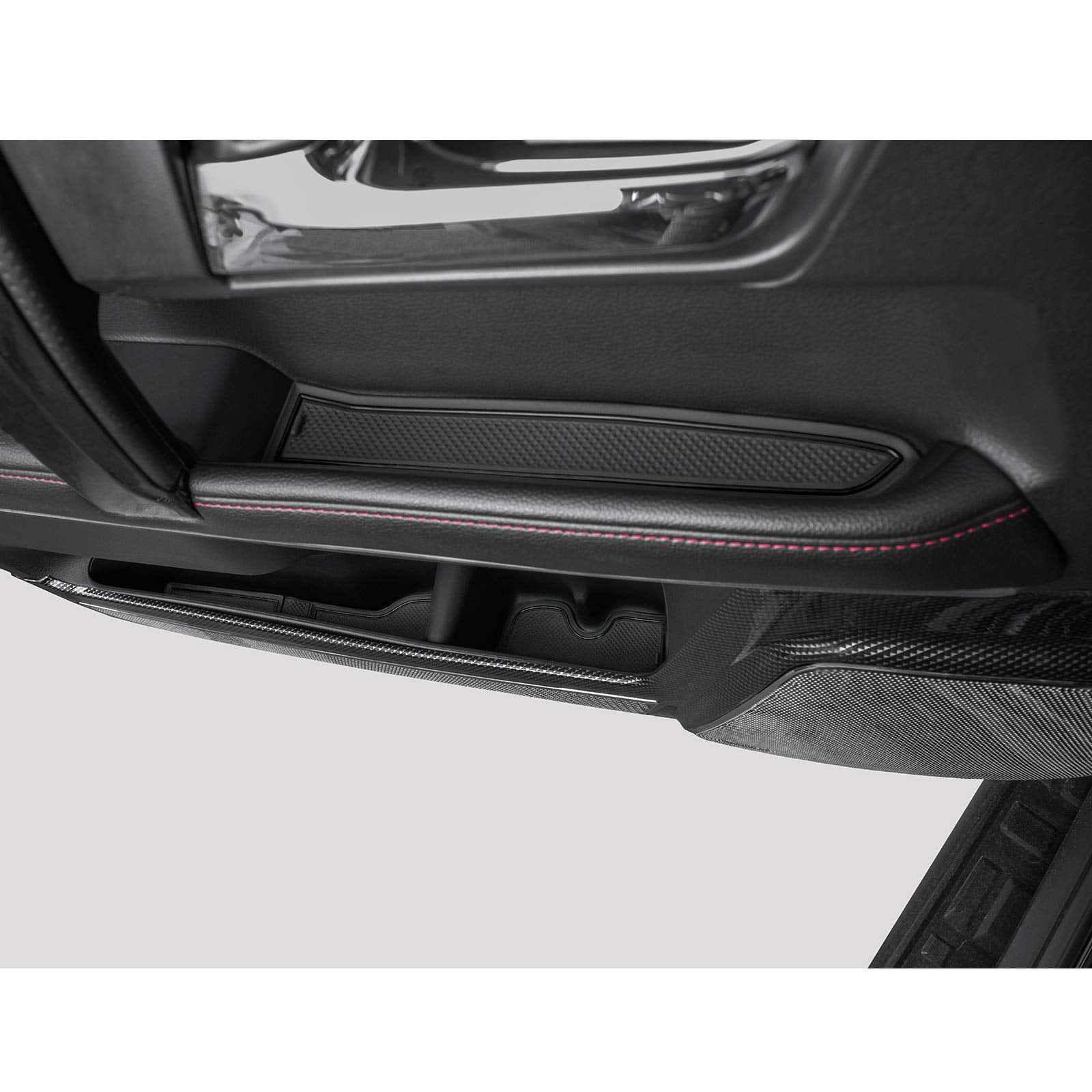 Jdmcar Premium Cup Holder, Console, And Door Pocket Inserts Kit Compatible With 2023 Toyota 4Runner 2010-2019 2020 2021 2022 - Custom Liner Accessories (2 Row, Black Trim)-27Pc Set