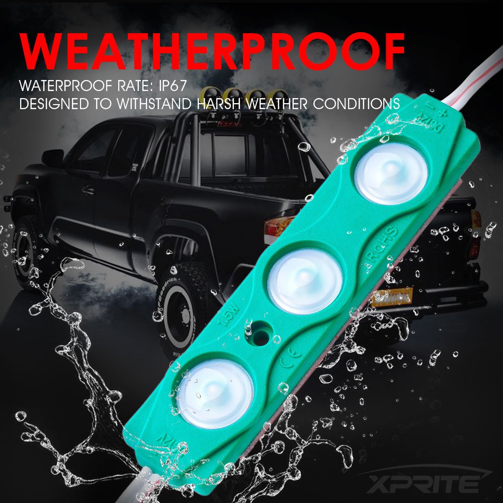 Xprite Green Led Truck Bed Light Kits With On/Off Switch, For Pickup Exterior Interior Lights Strips, Footwells, Running Boards, Cargo, Under Car, Tonneau Cover, Rail Rock Lighting - 8 Pcs