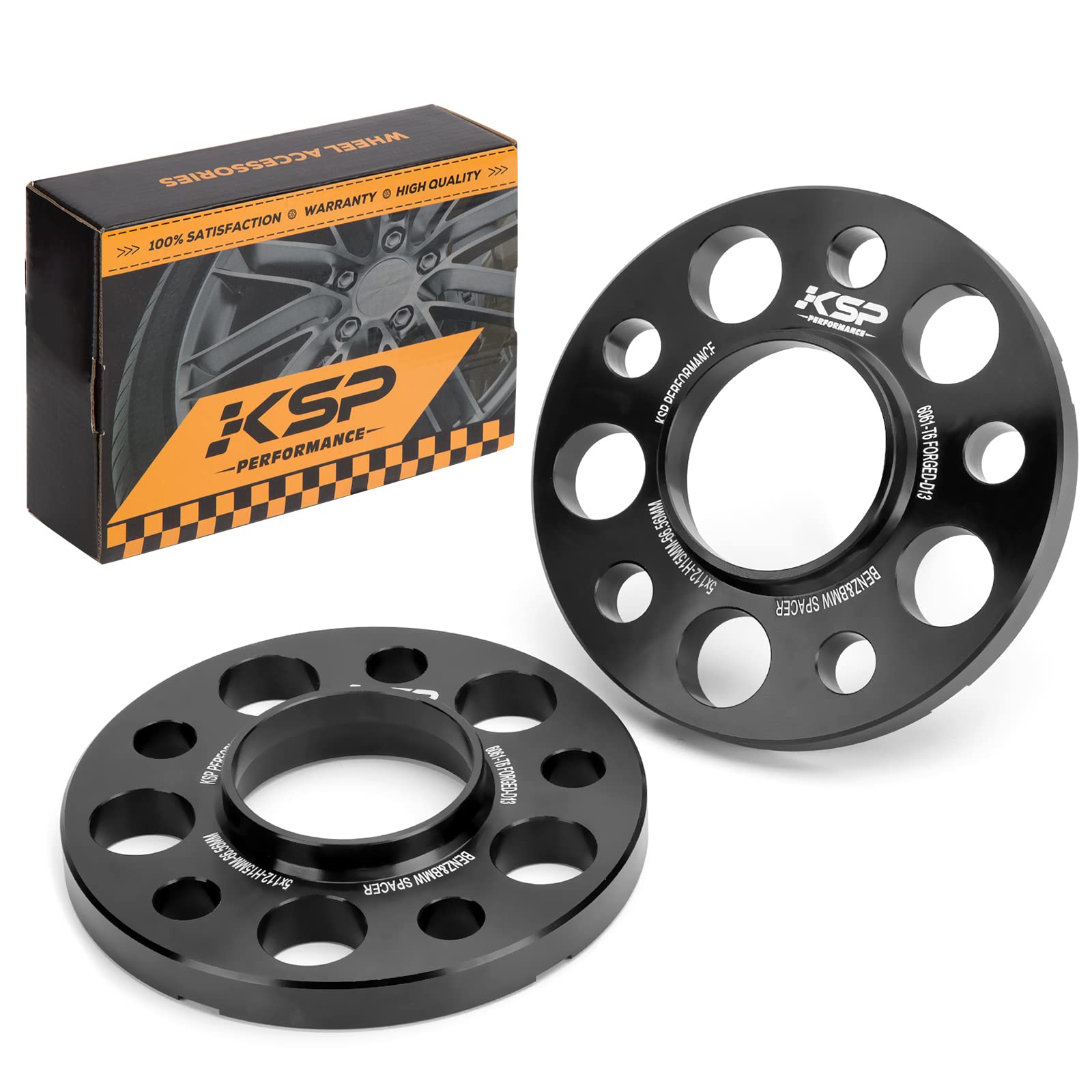 KSP 5X112mm Wheel Spacers,15mm 66.56mm Hubcentric Bore Forged Tuning Spacer for Most Newer A4 S4 A5 S5 A6 S6 A7 S7 A8 Quattro, 2