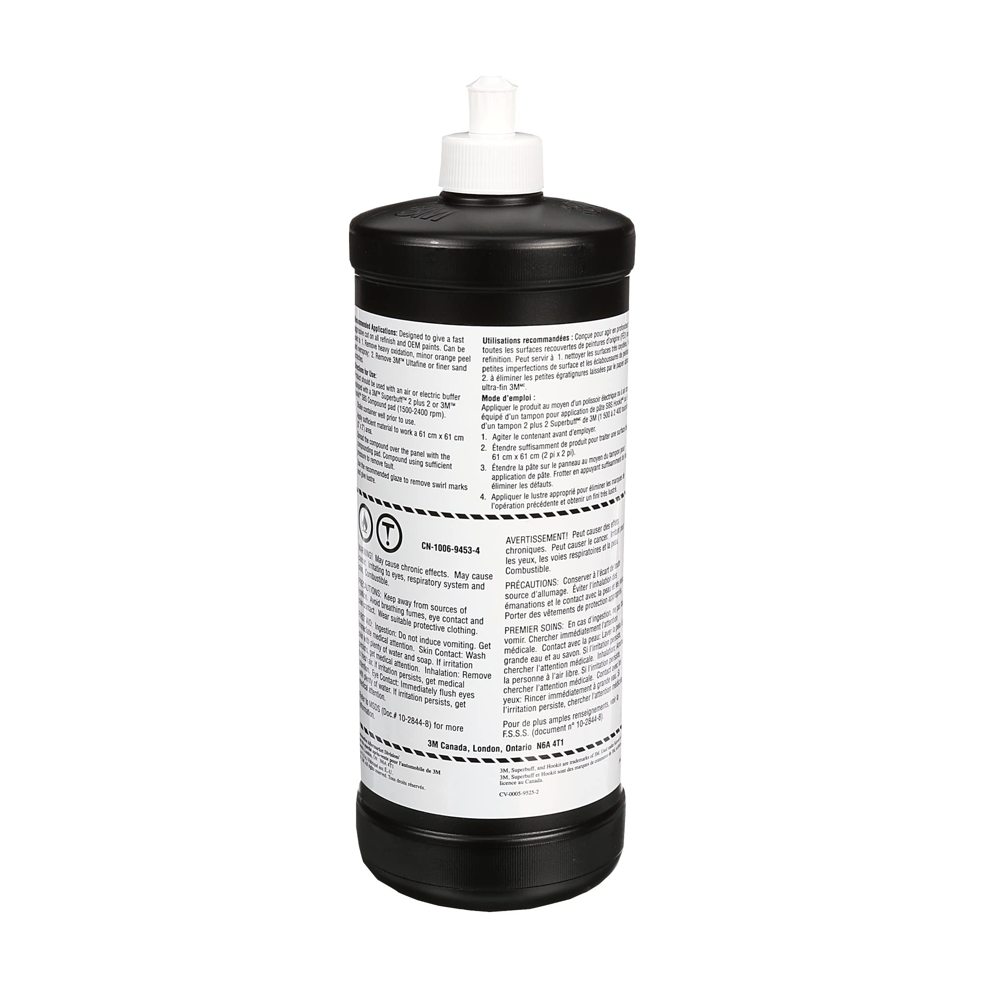 3M Super Duty Rubbing Compound, 05954, 1 Quart, Mixed Material, Ideal for Heavy-Duty Surface Preparation and Polishing