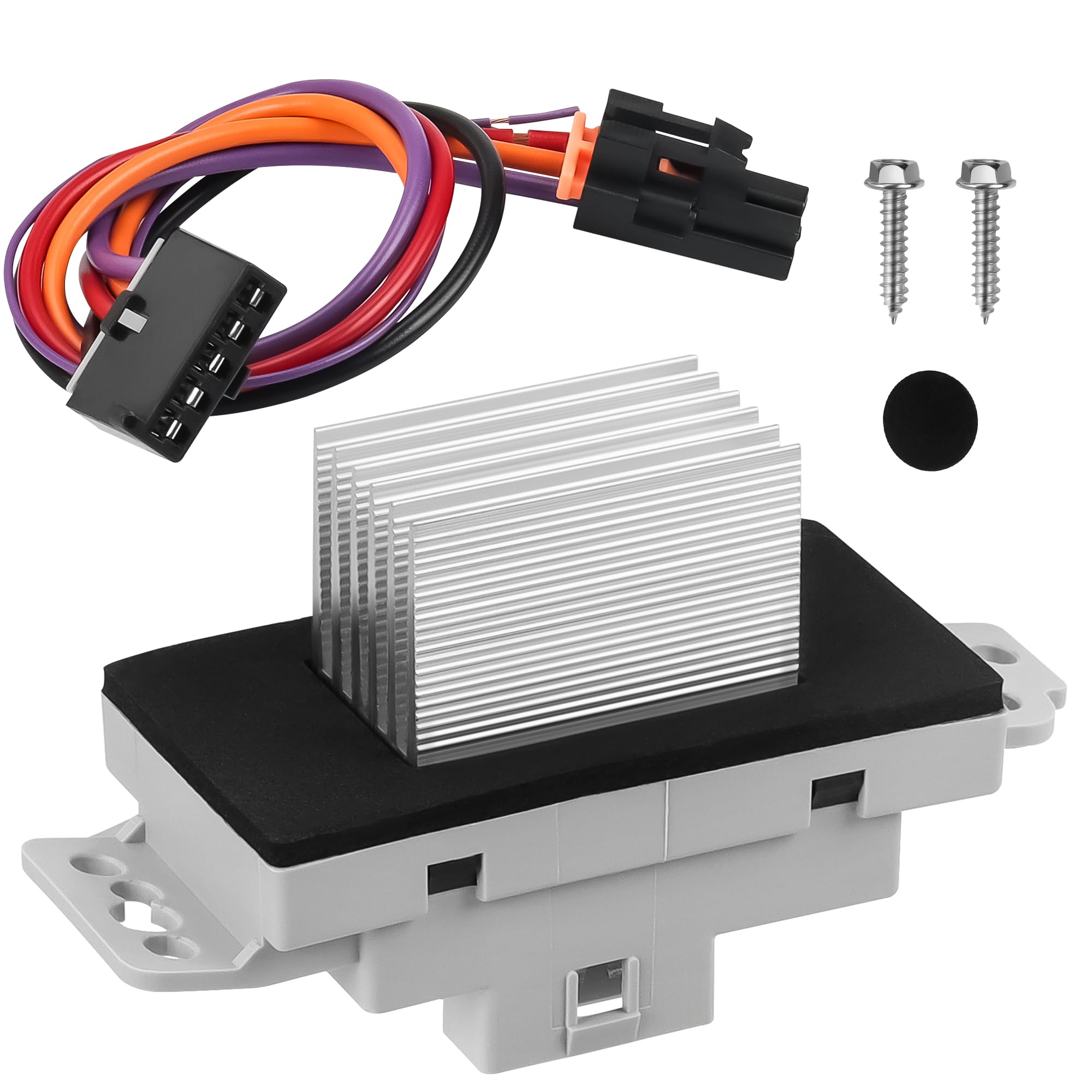 15-81773 HVAC Blower Motor Resistor Kit with Harness Fit for 2003 2004 2005 2006 Chevy Silverado Suburban Tahoe Avalanche Trailb