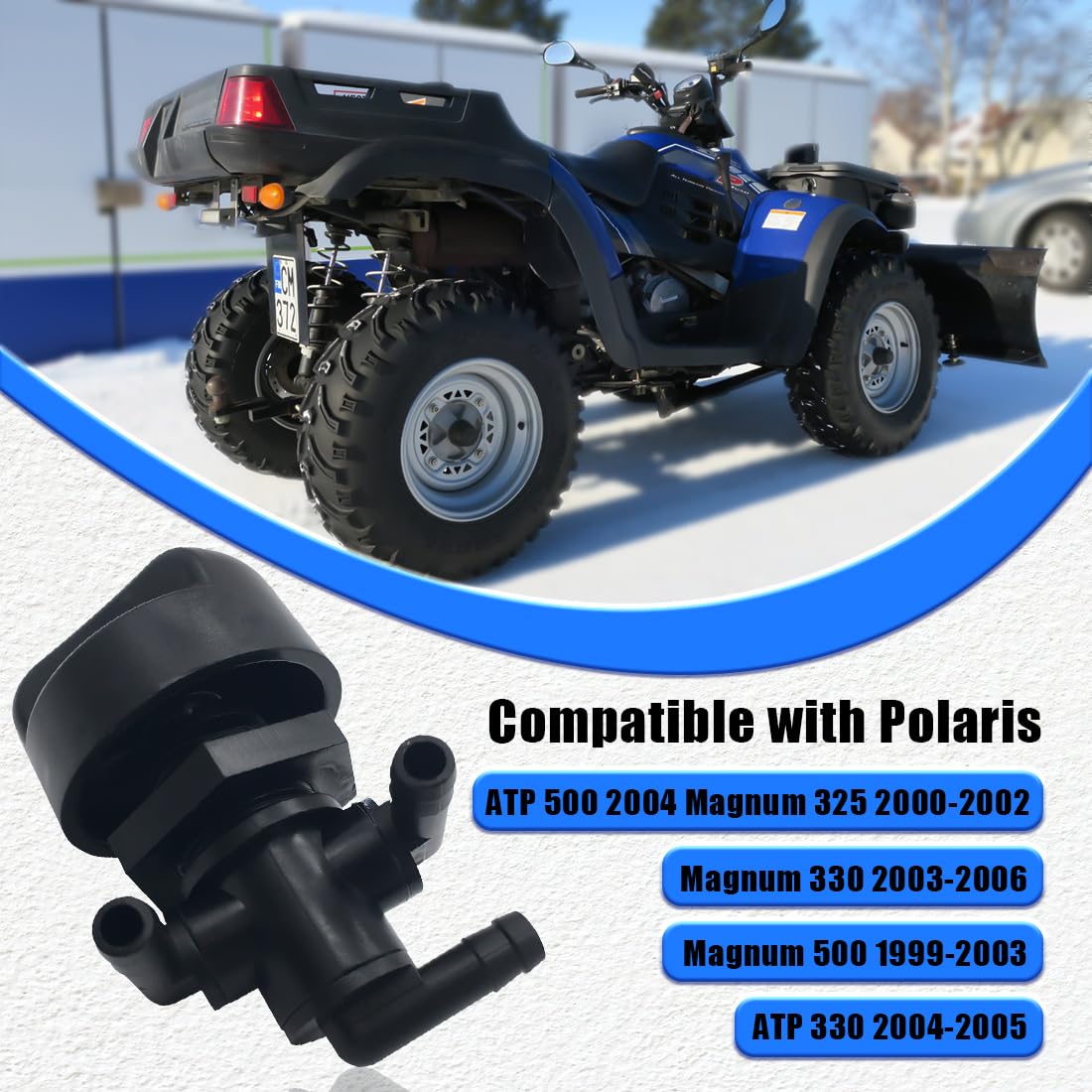 3-Way Fuel Shut Off Valve Petcock For Polaris Sportsman 500 335 400 600 700 Twin Magnum Trail Boss 325 330 500 7052161 5432559 w
