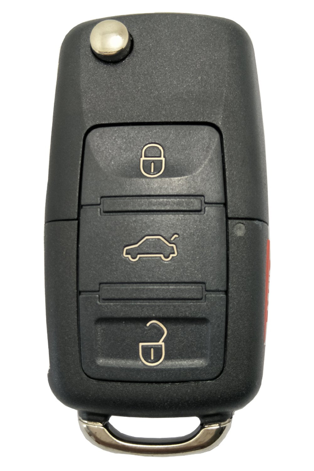 Arruweer Black Replacement Key Fob Shell Case for VW Jetta, Passat, Golf, Beetle, Rabbit, GTI, CC, EOS - 4 Buttons Keyless Entry with Uncut